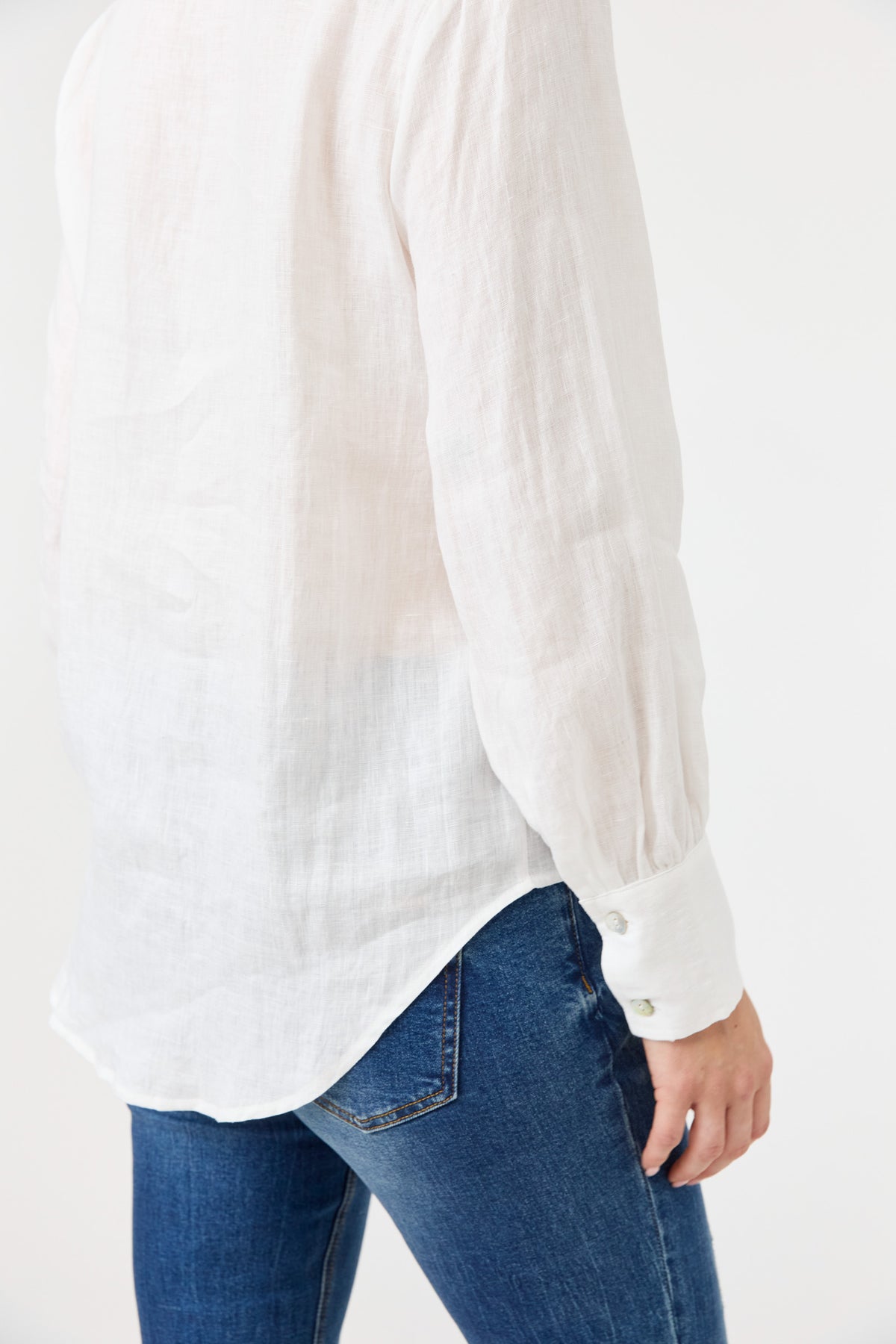 Studio Linen Shirt - White Salt