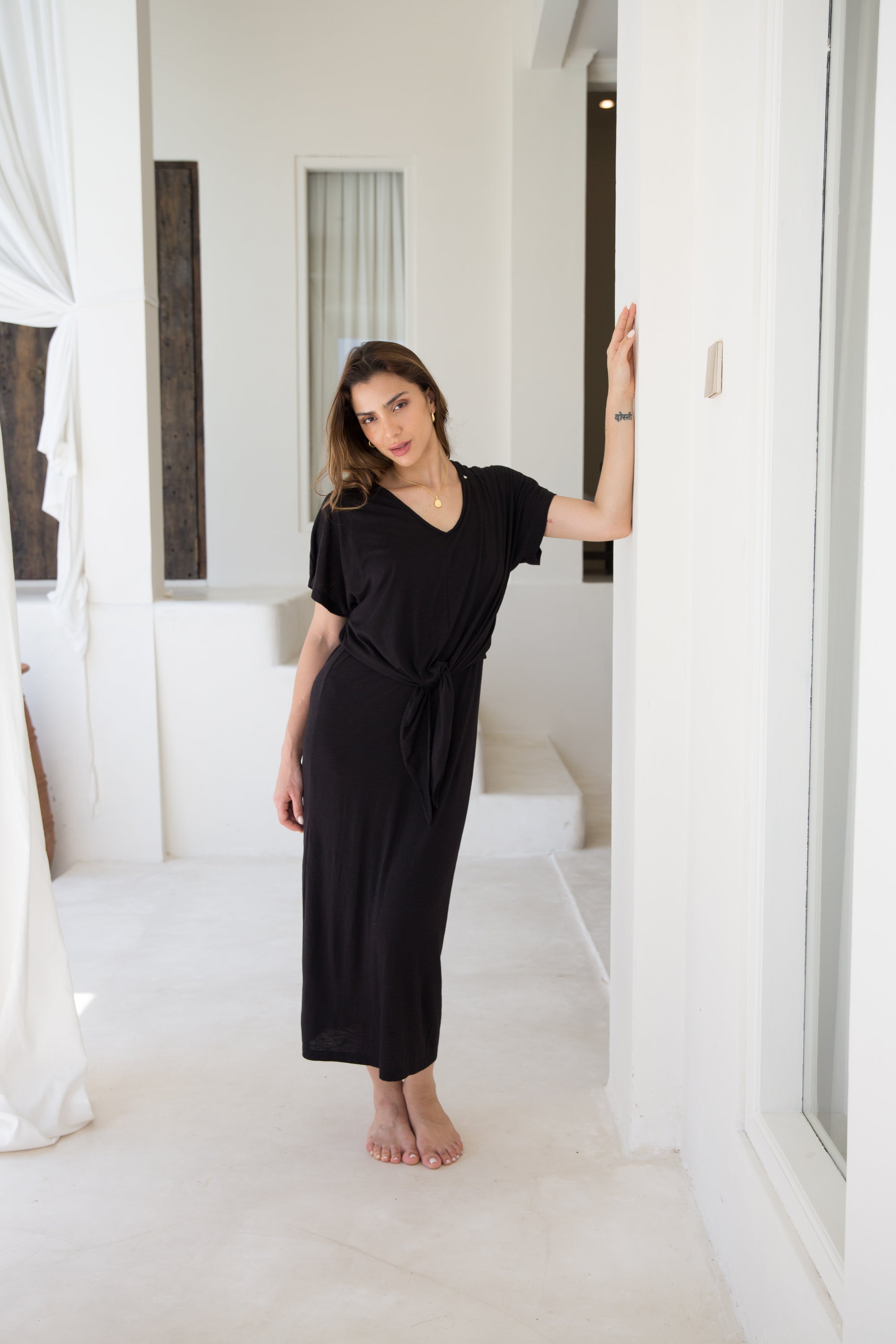 Lana Midi Dress - Black