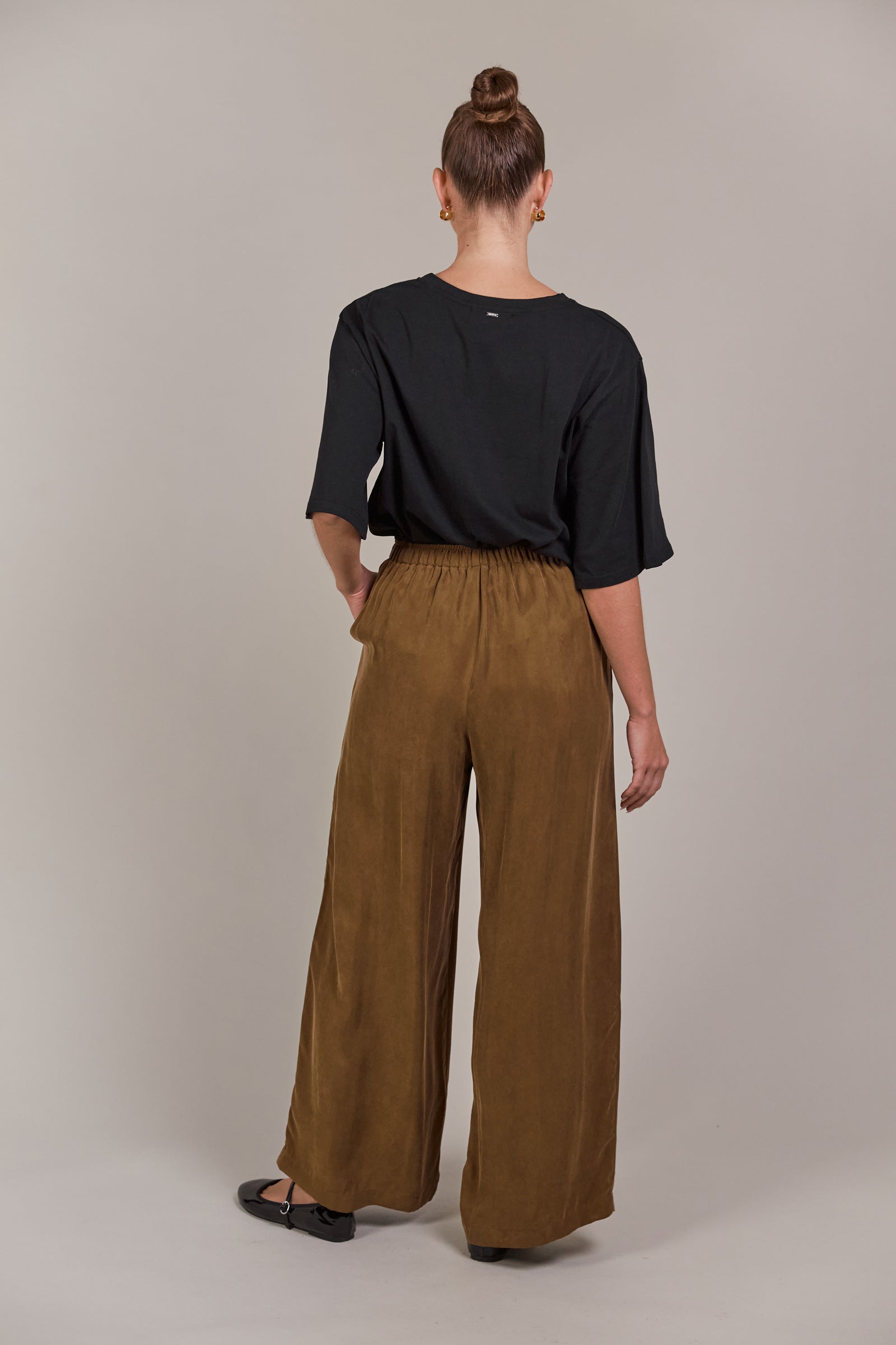 Eden Cupro Pant - Tobacco