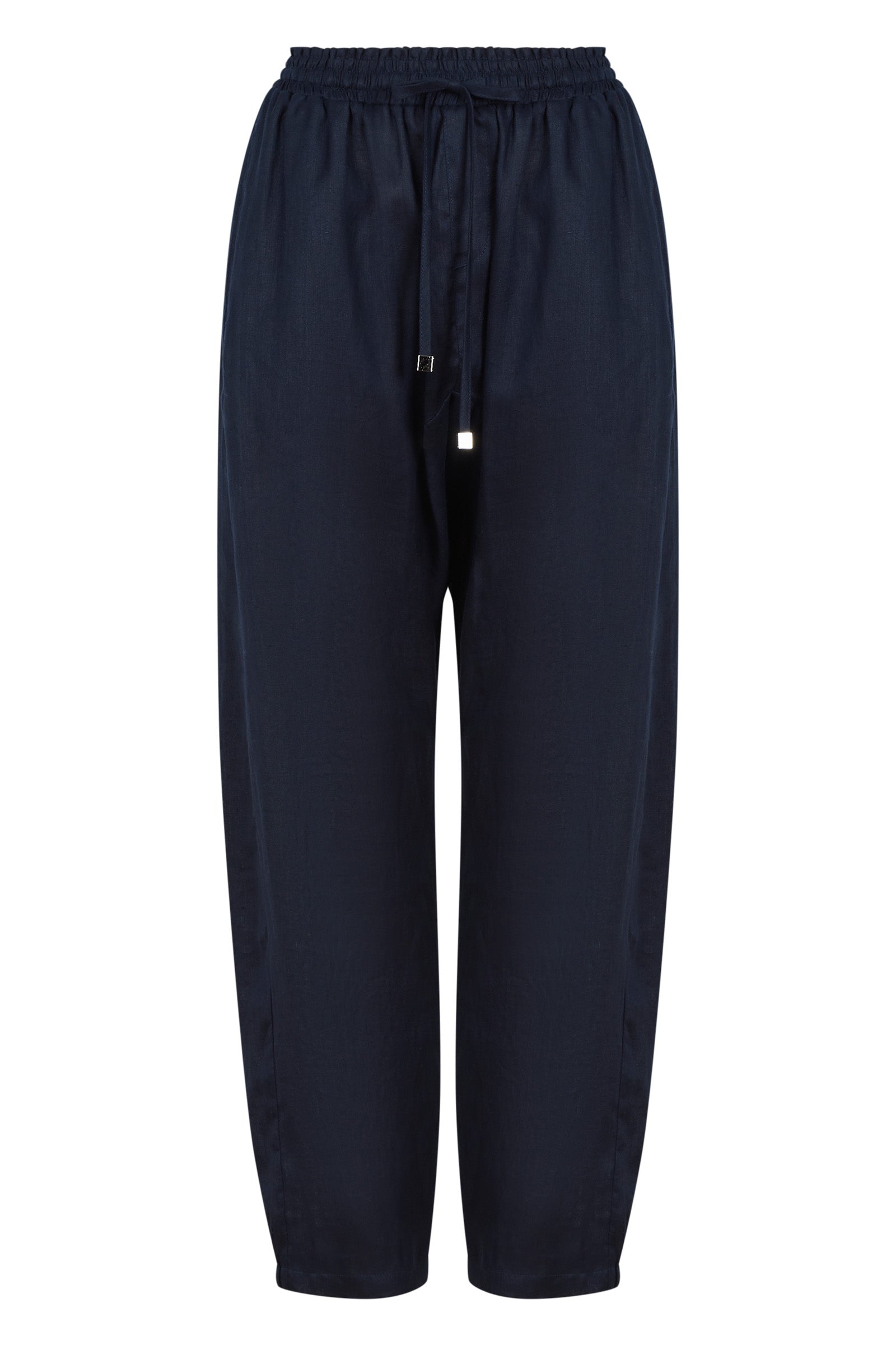 Studio Linen Relaxed Pant - Navy