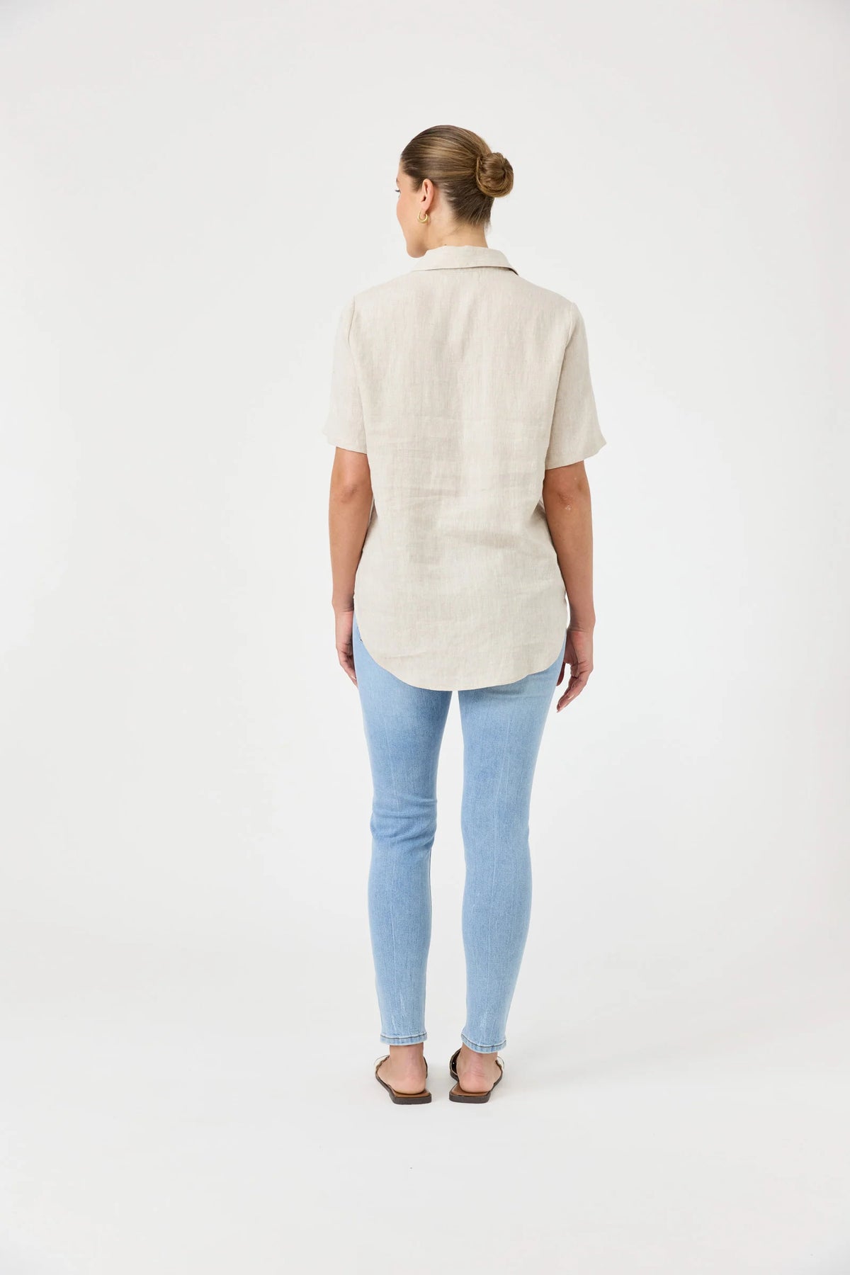 Studio Linen Short Shirt - Dune
