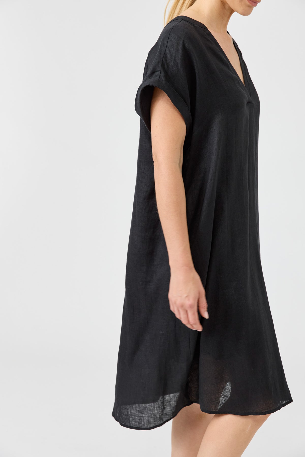 Studio Linen Dress - Black