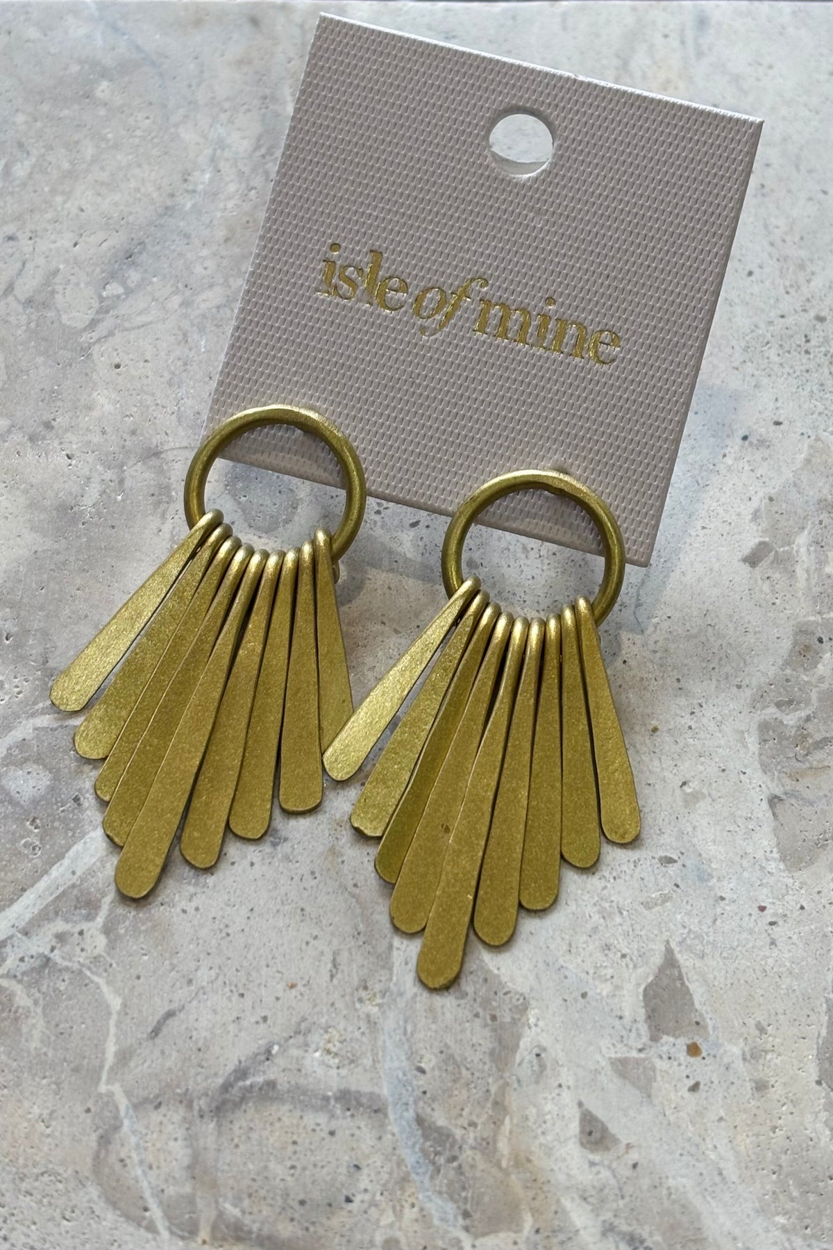 Aphrodite Fan Earring - Gold + Silver