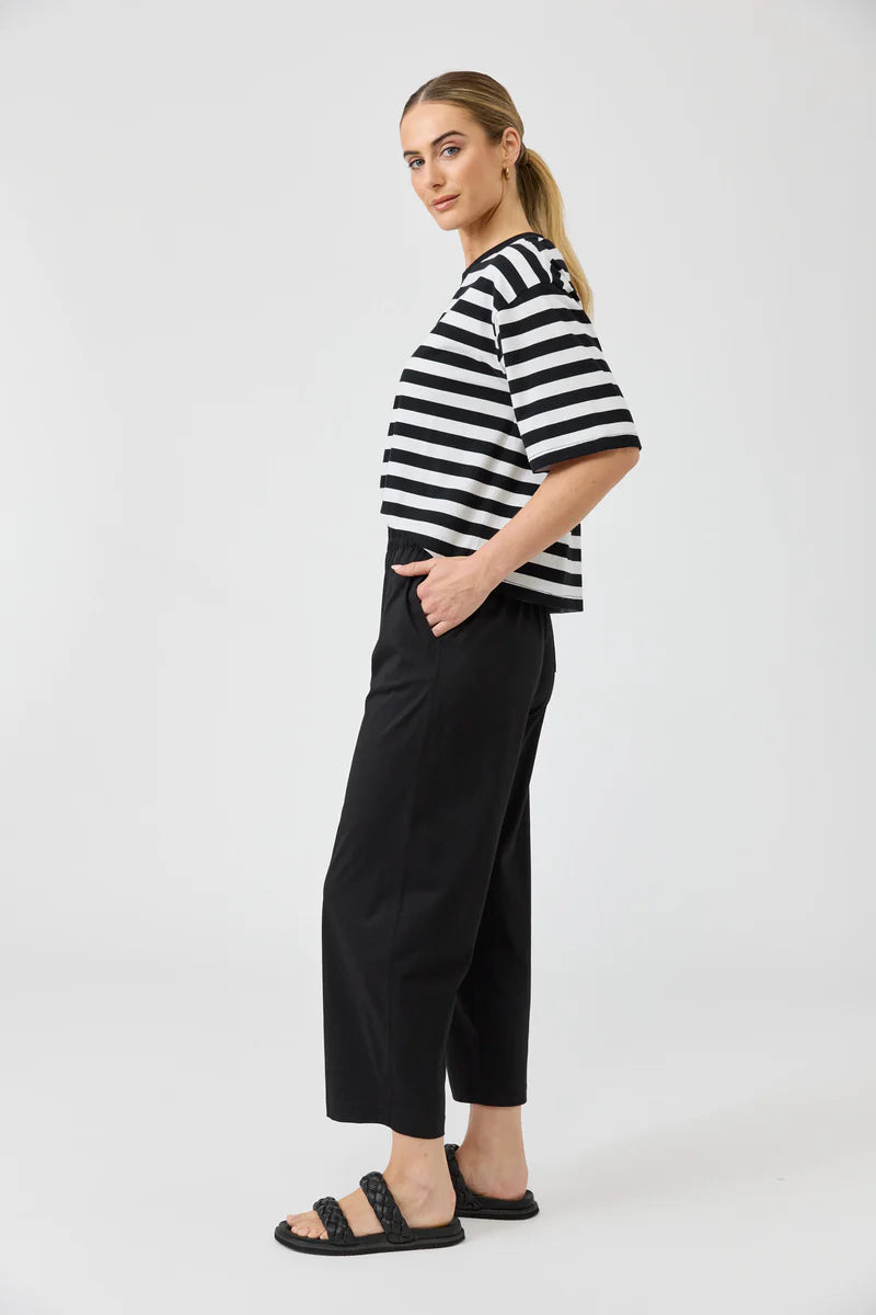 Eb&Ive Studio Cotton Traveller pant stretch cotton Black 