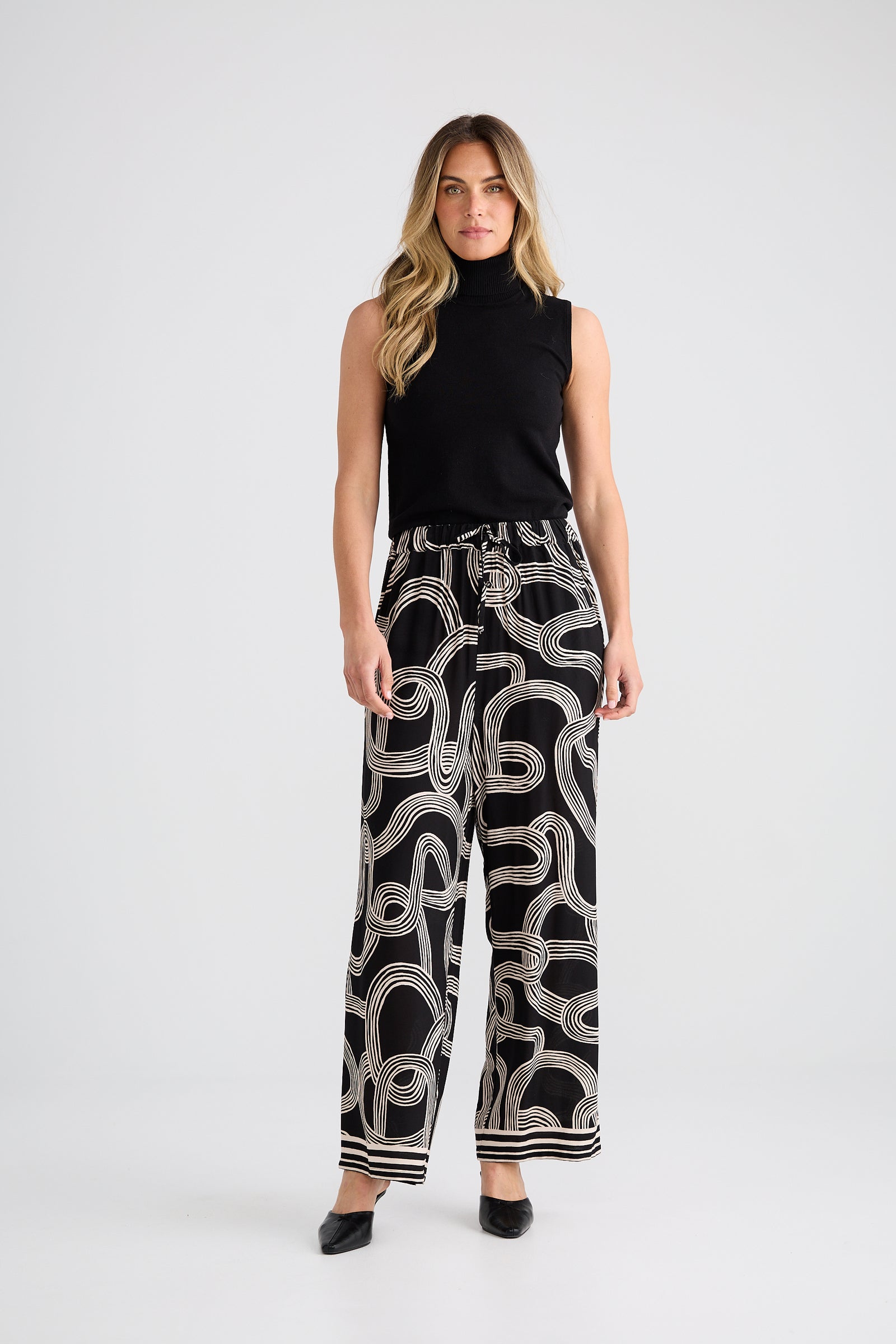 Glenda Pant - Ink Line Print