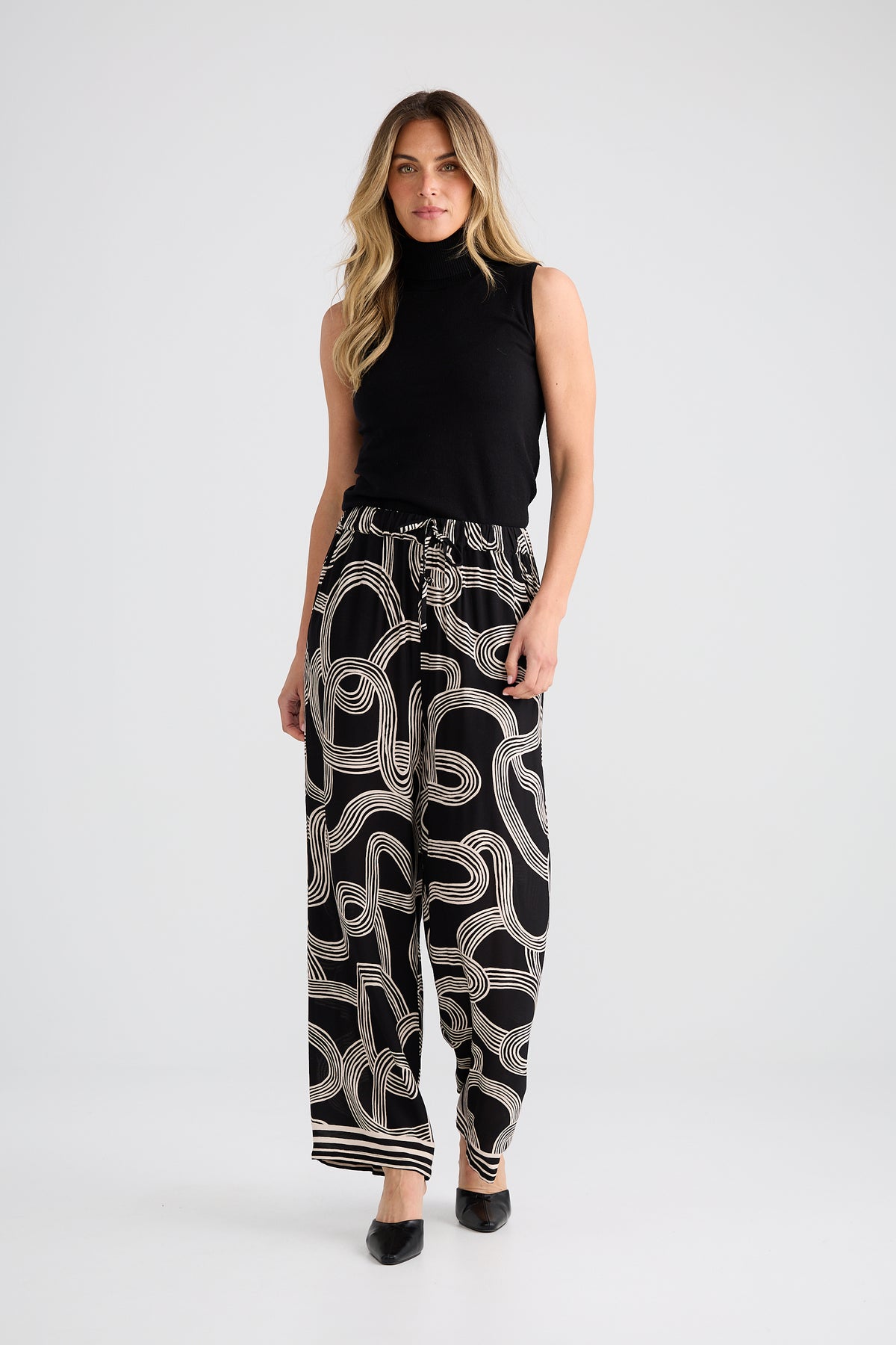 Glenda Pant - Ink Line Print