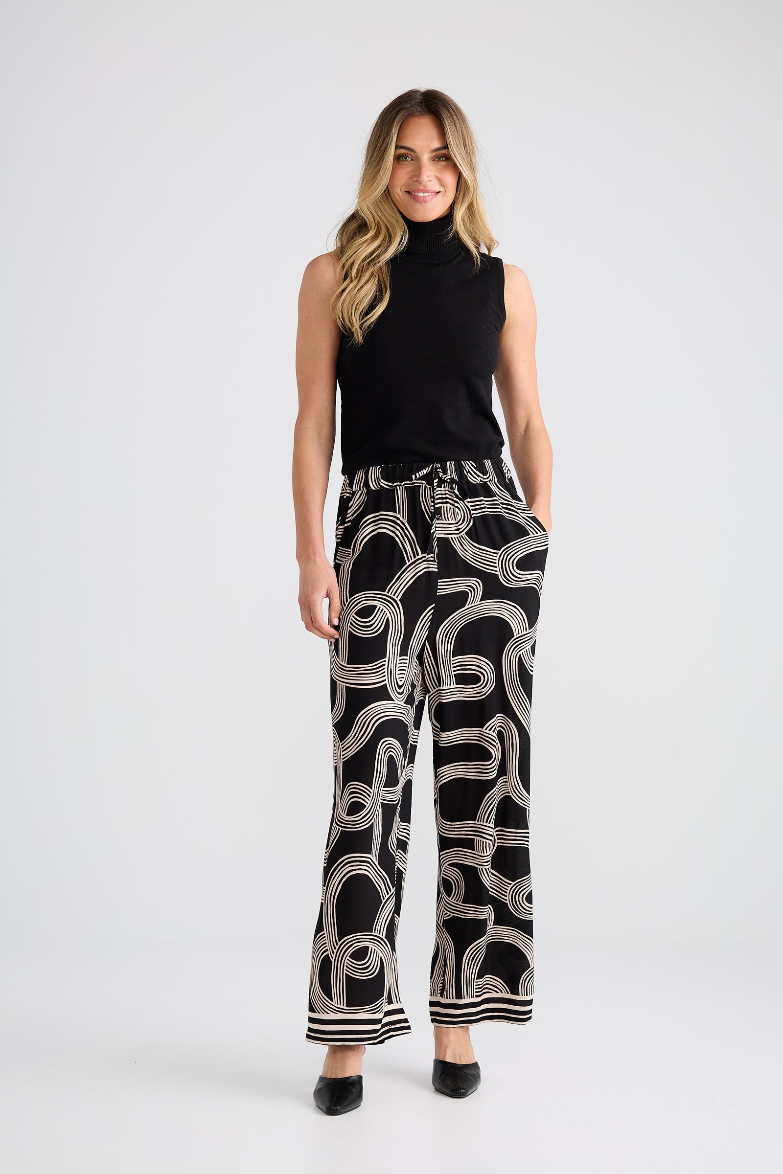 Glenda Pant - Ink Line Print