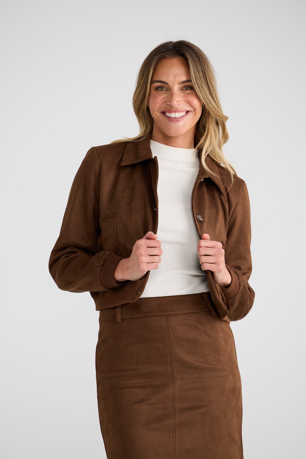 Bronwyn Bomber Jacket - Coffee