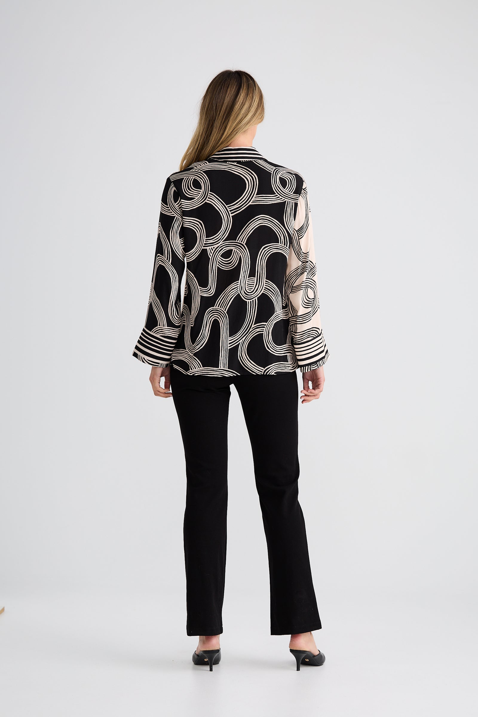 Lucy Shirt - Ink Lines Multi