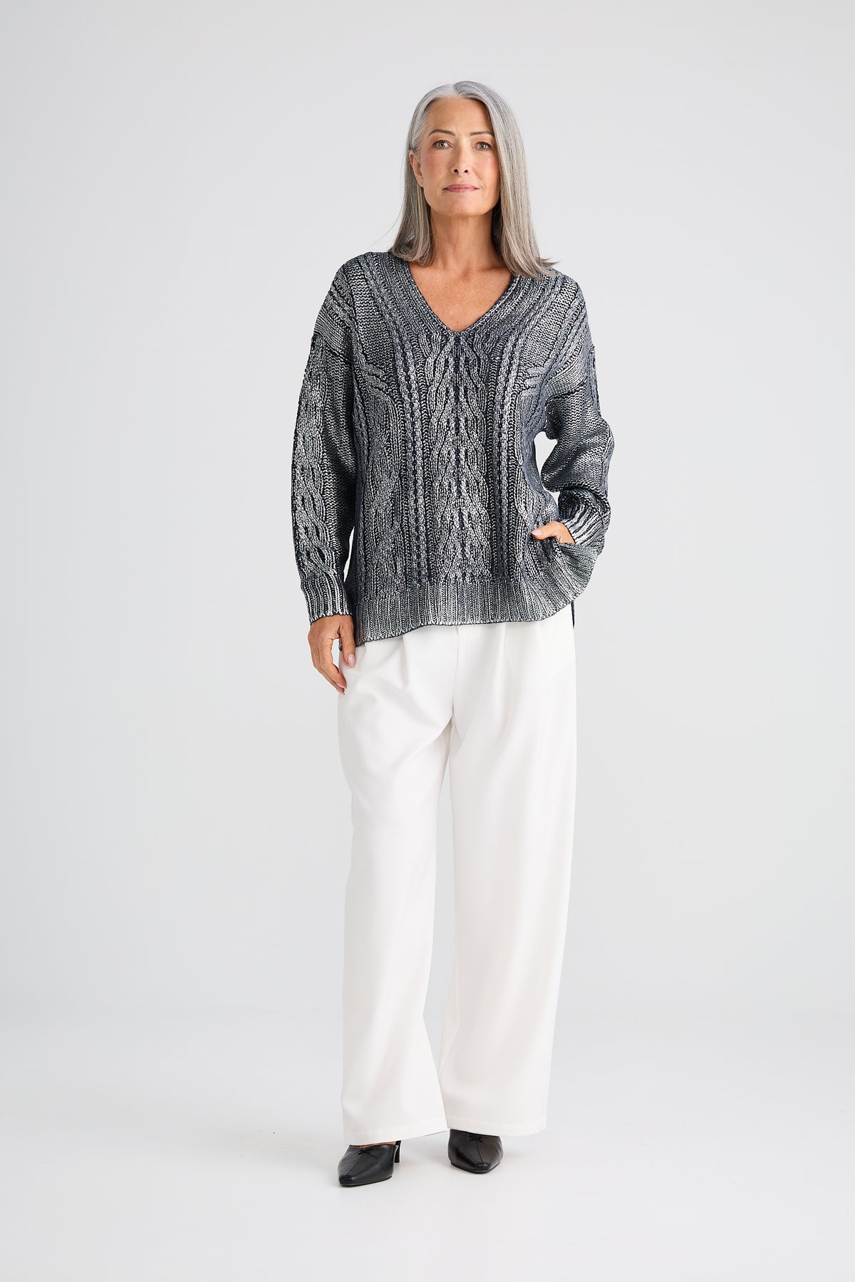 Satellite Knit - Navy Metallic