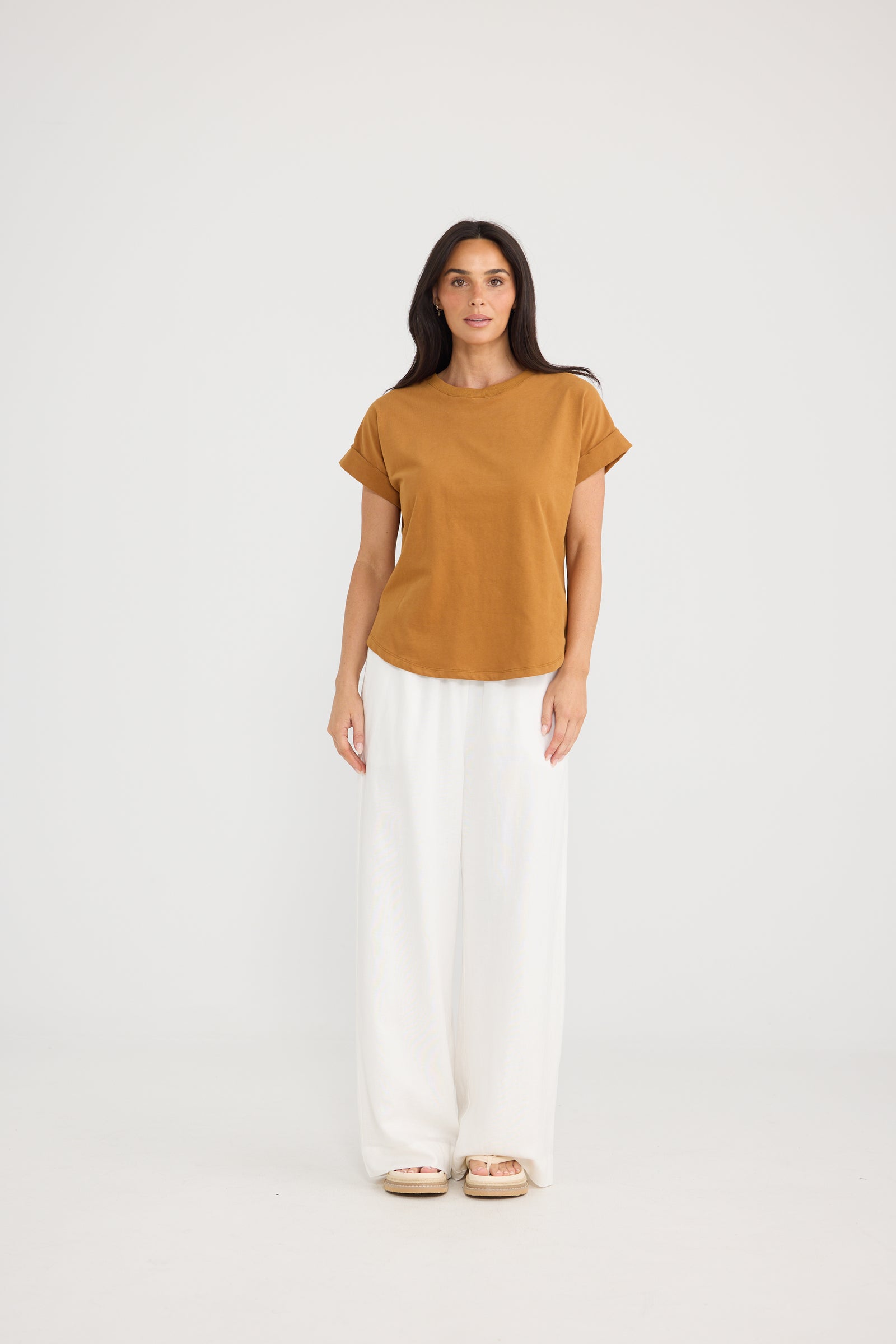 Sandra Tee - Taupe Mustard