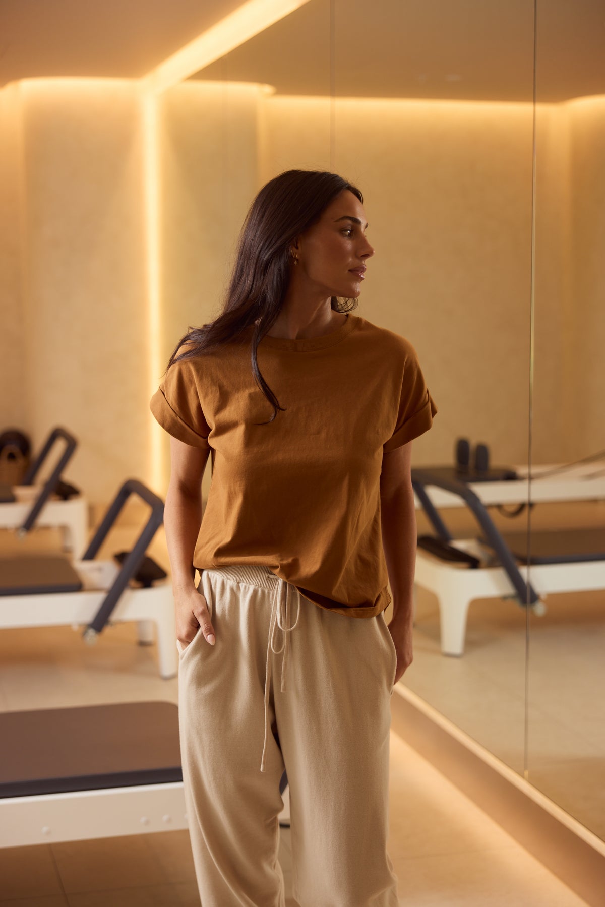 Sandra Tee - Taupe Mustard