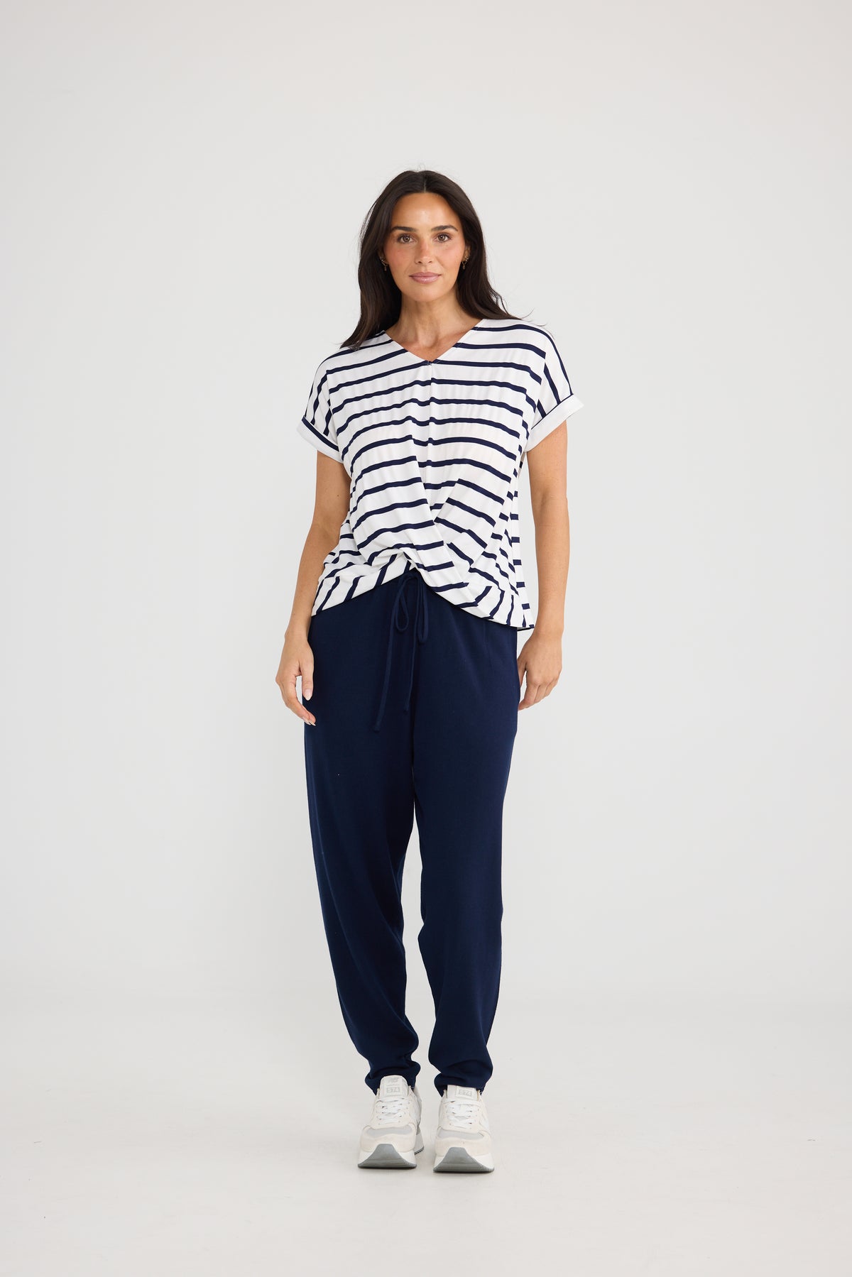 Rapture Tee - Navy White Stripe