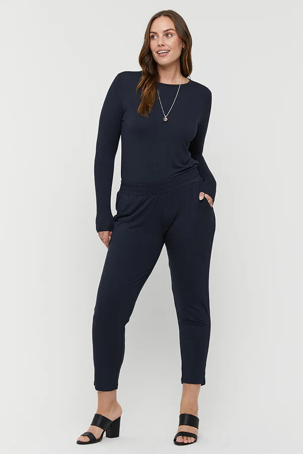 Bamboo Peggy Trouser - Dark Navy