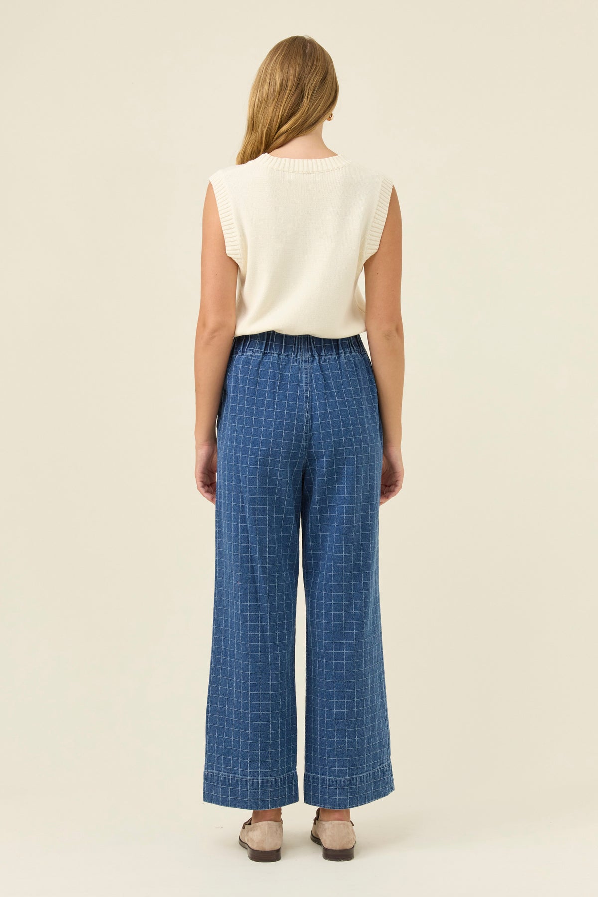 Sloane Denim Pant - Check