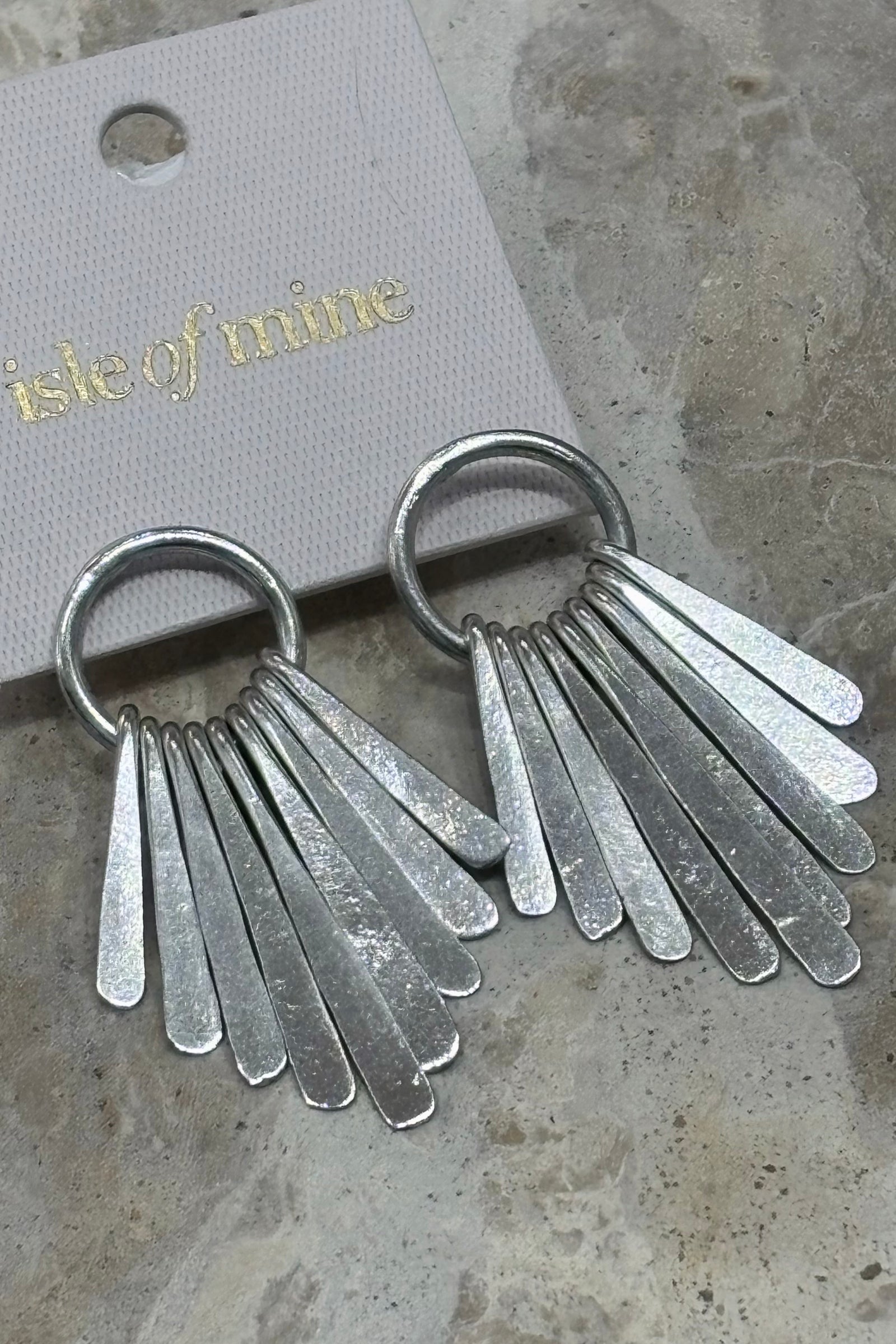 Aphrodite Fan Earring - Gold + Silver