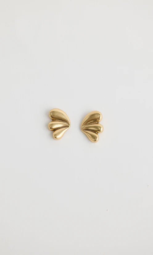 Fan Earrings - Gold