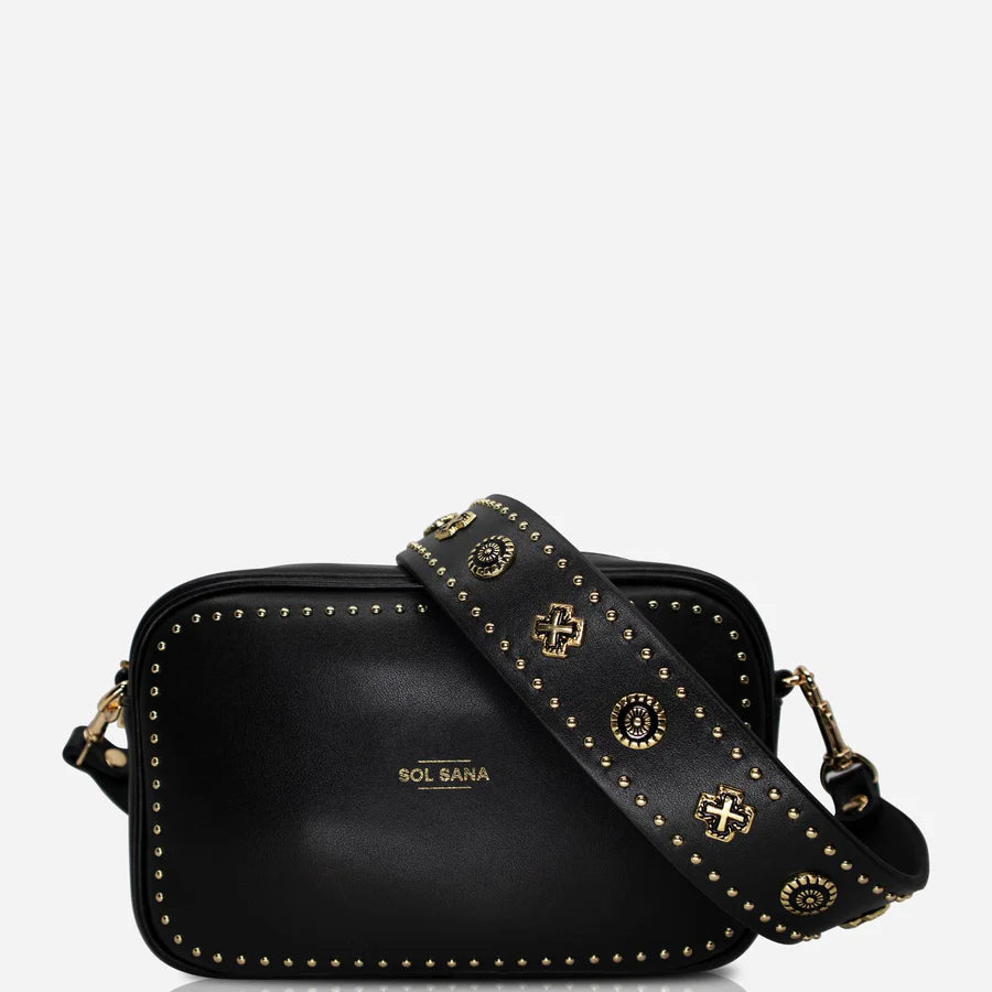 Camera Bag Studded - Black / Gold