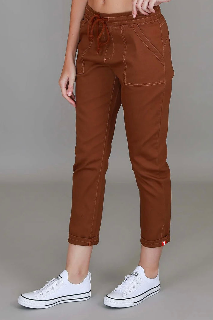 Auguste Stretch Chino Jogger - Terracotta