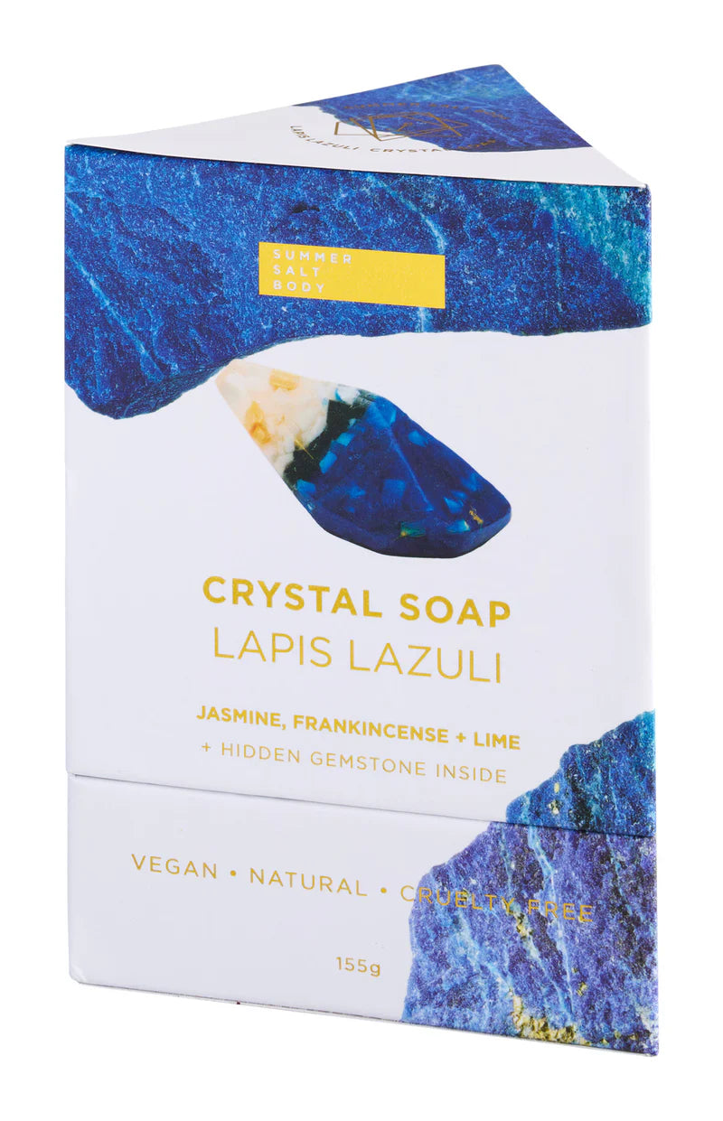 Lapis Crystal Soap - with hidden gemstone!
