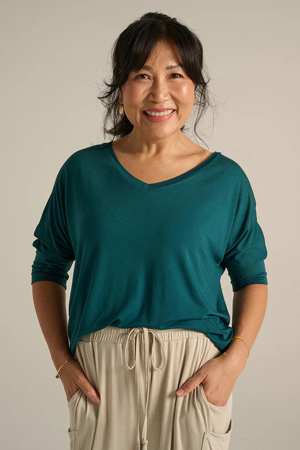 Bamboo Dolman Sleeve Top - Pine