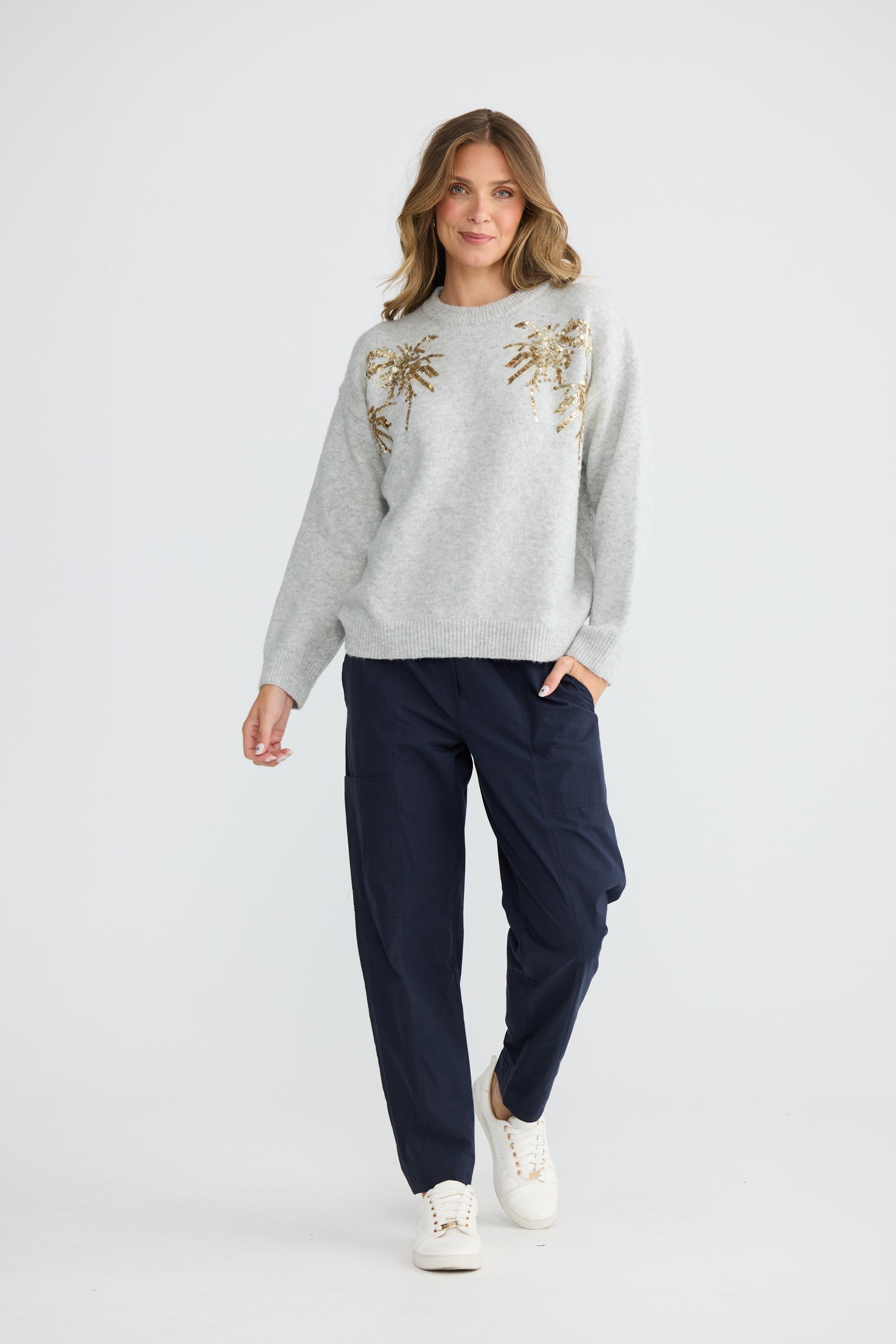 Paradise Knit - Grey / Gold