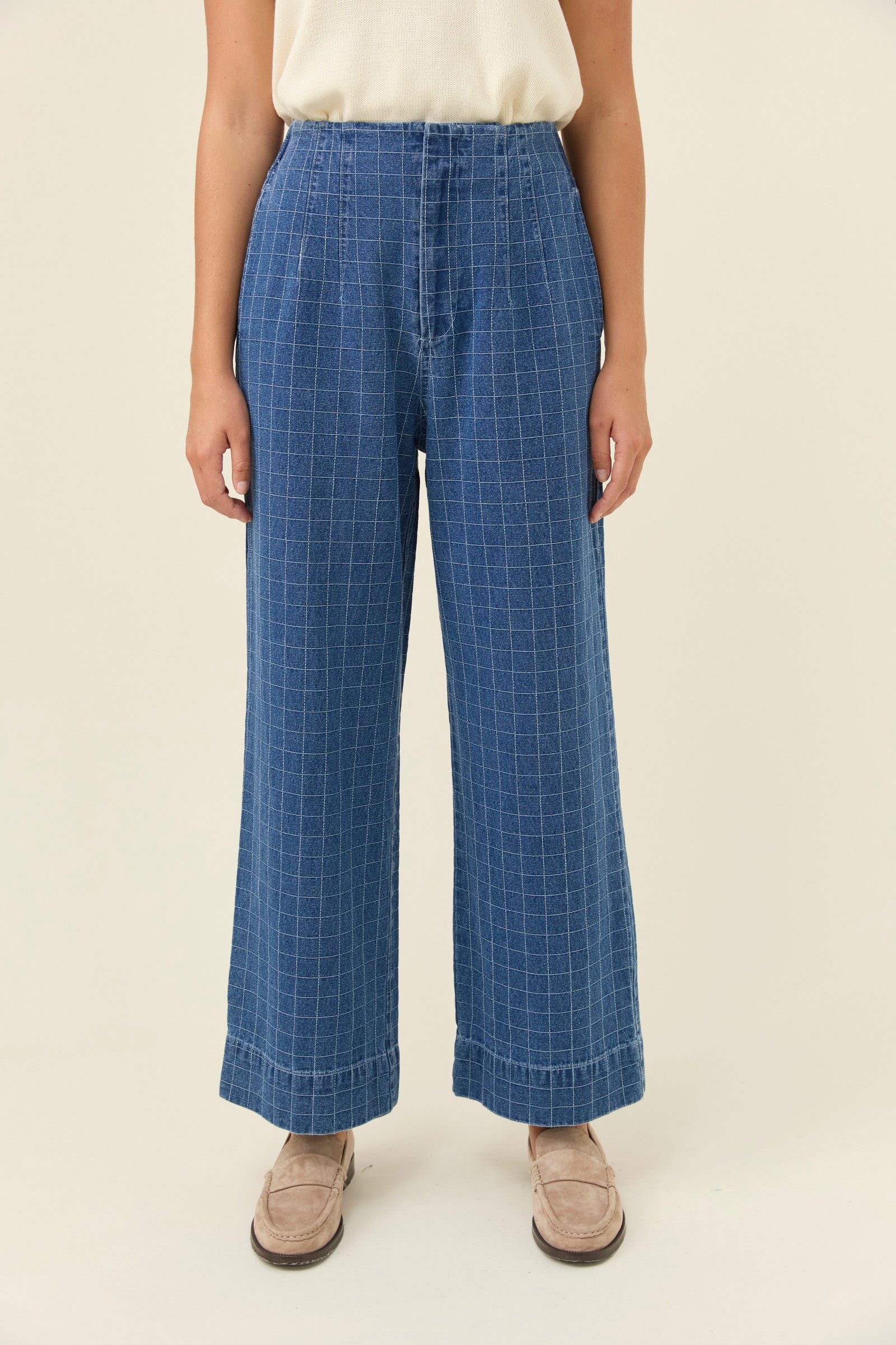 Sloane Denim Pant - Check