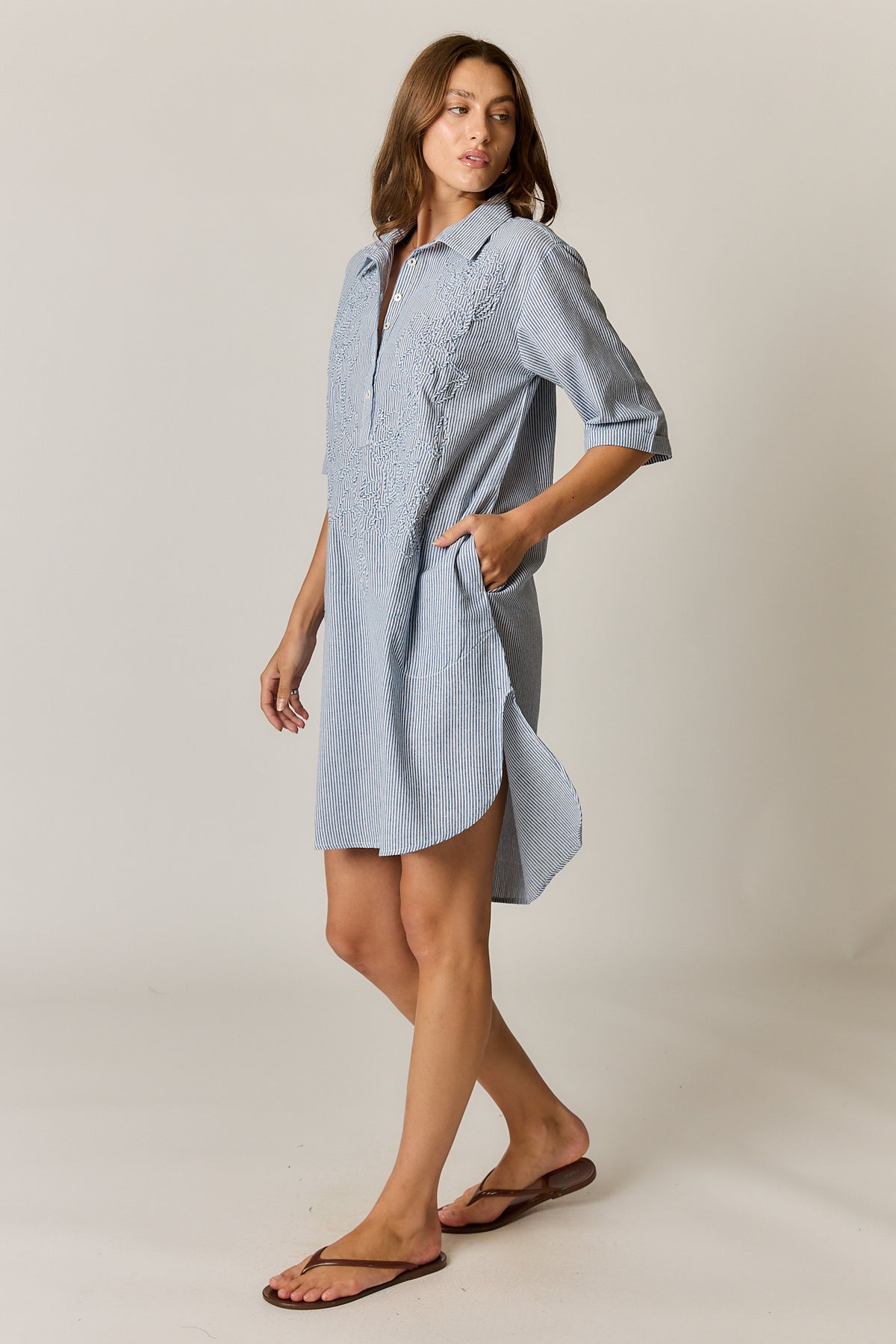 Cornelli Dress - Blue Stripe