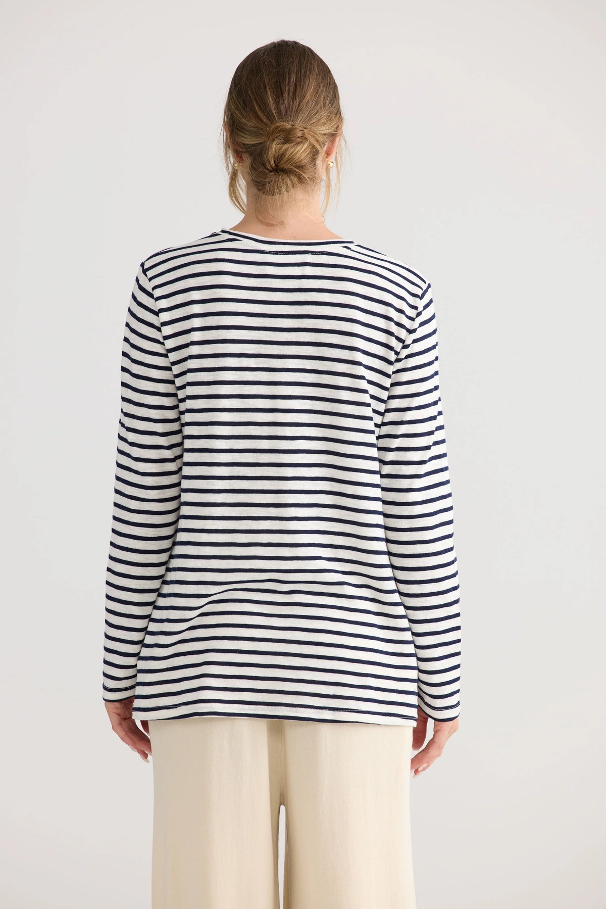 Sana LS Top - Navy Stripe