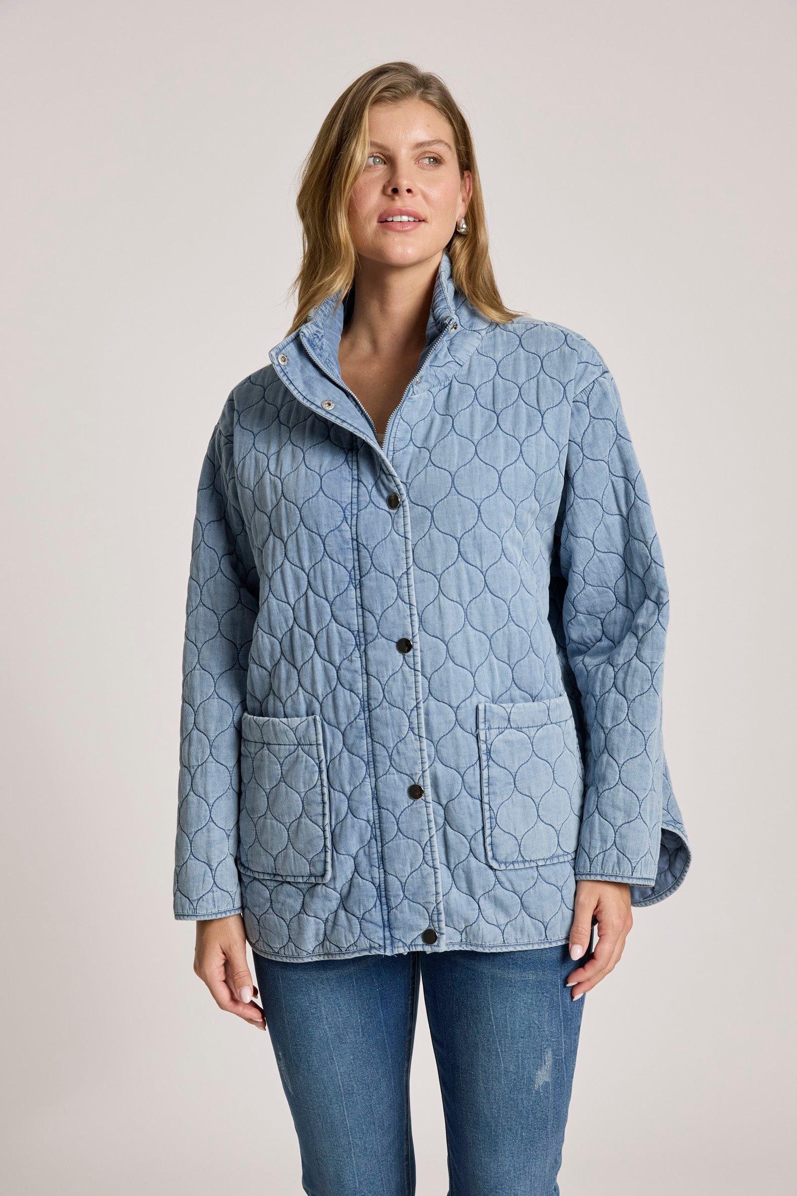 Sansi Quilted Jacket - Denim
