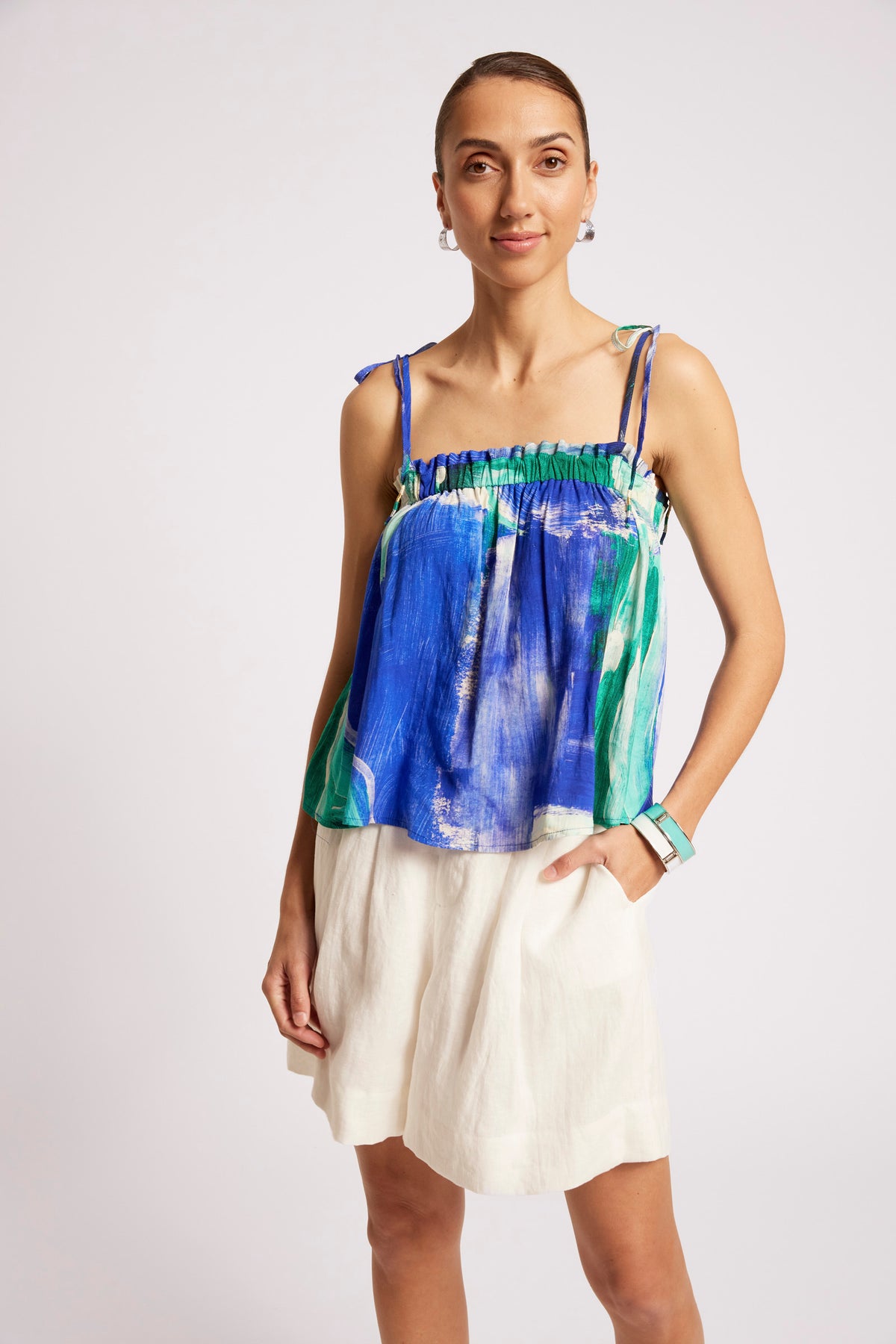 Palmera Tank Top - Seafoam Blue