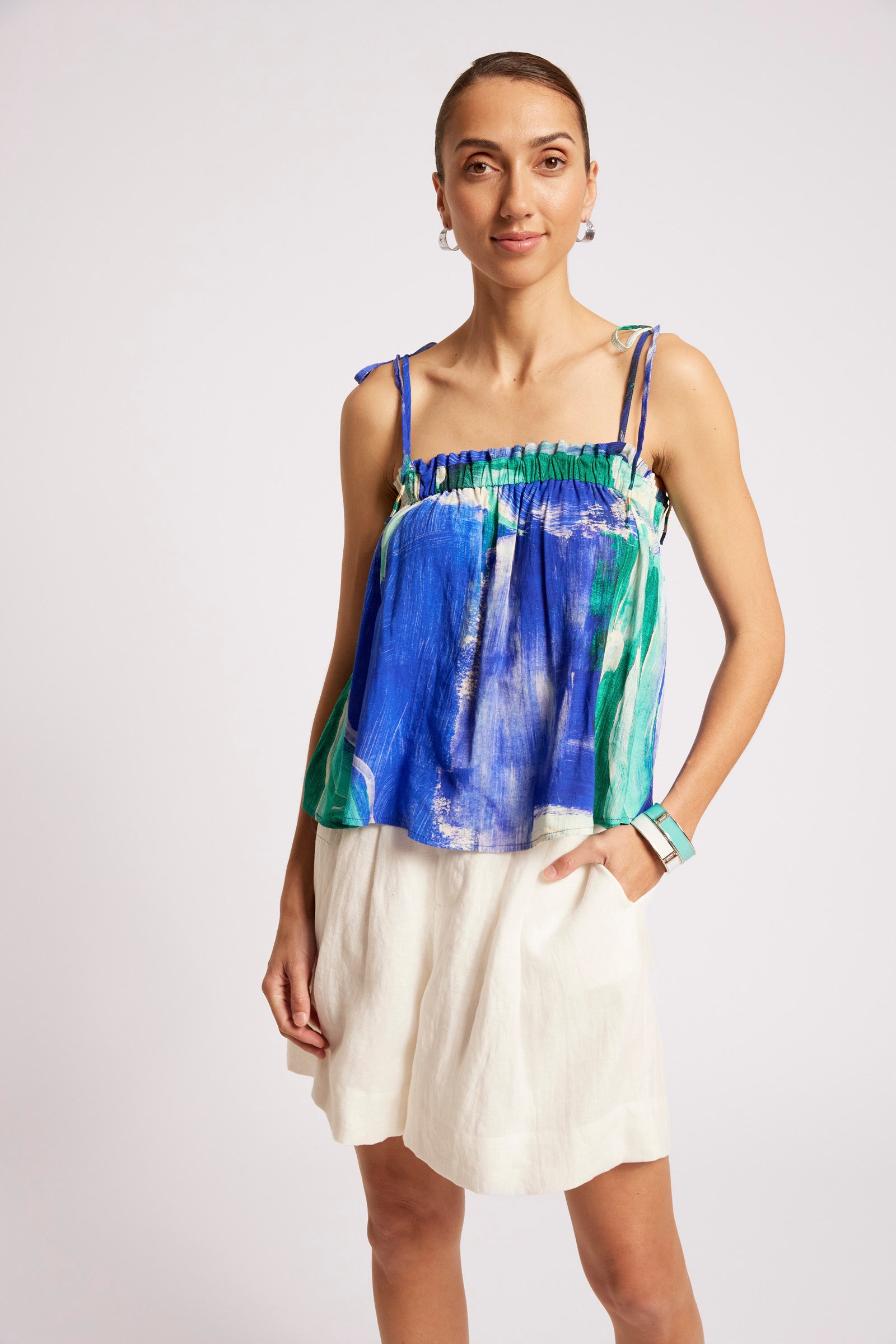Palmera Tank Top - Seafoam Blue