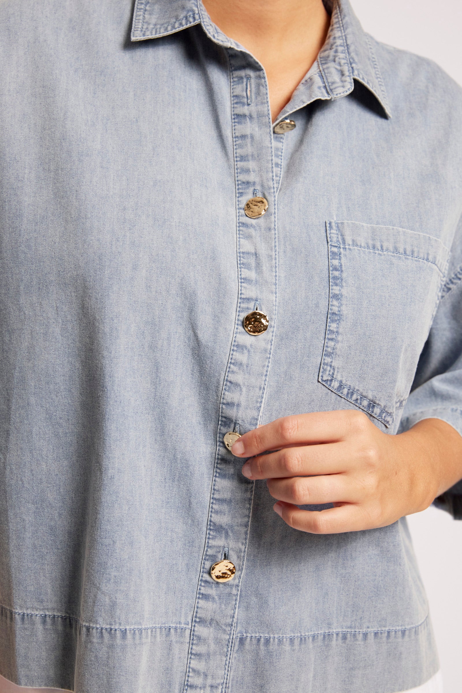 Roam Denim Shirt - Denim Blue