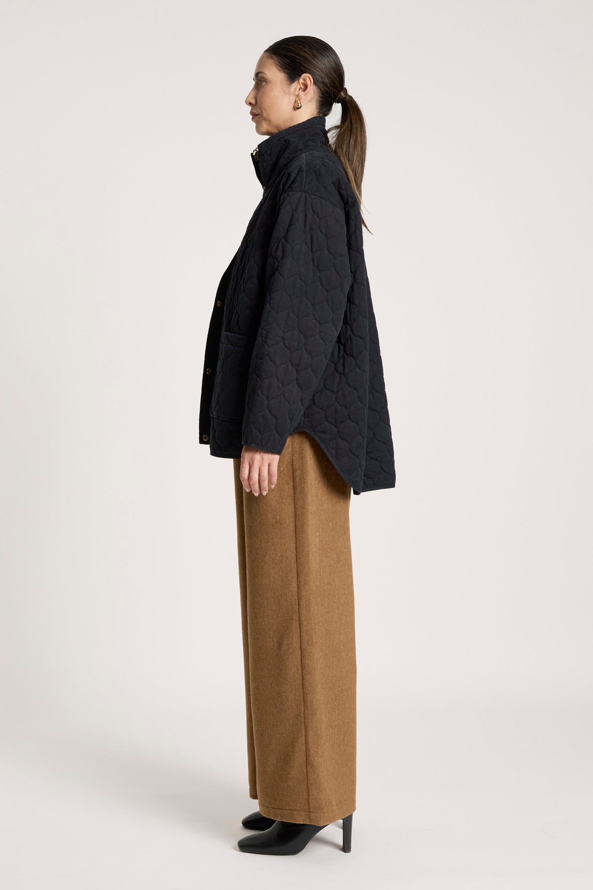 Sansi Quilted Jacket - Black