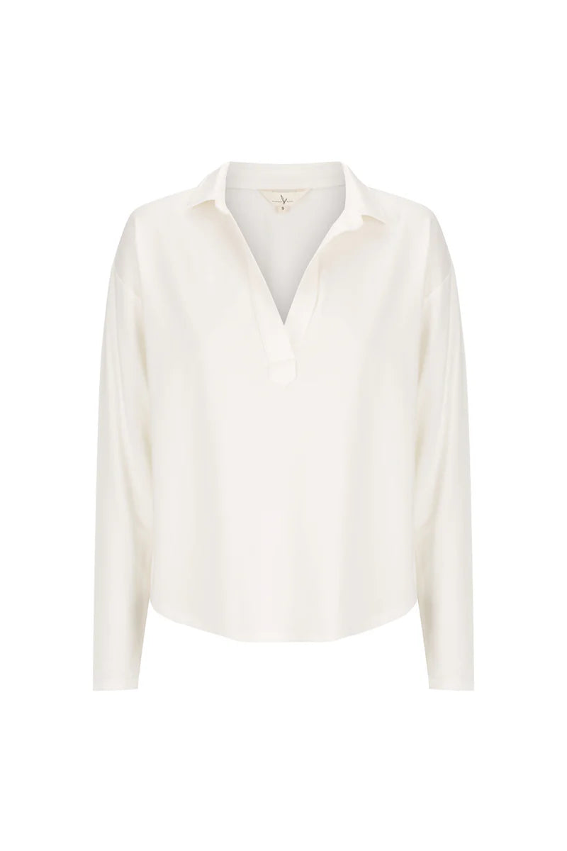 Bamboo Body stevie top collar shirt organic Cotton Tee white Classic T-shirt Basic long Sleeve Crop premium basic tee Minimalist aesthetic French Terry white ivory sweater active 