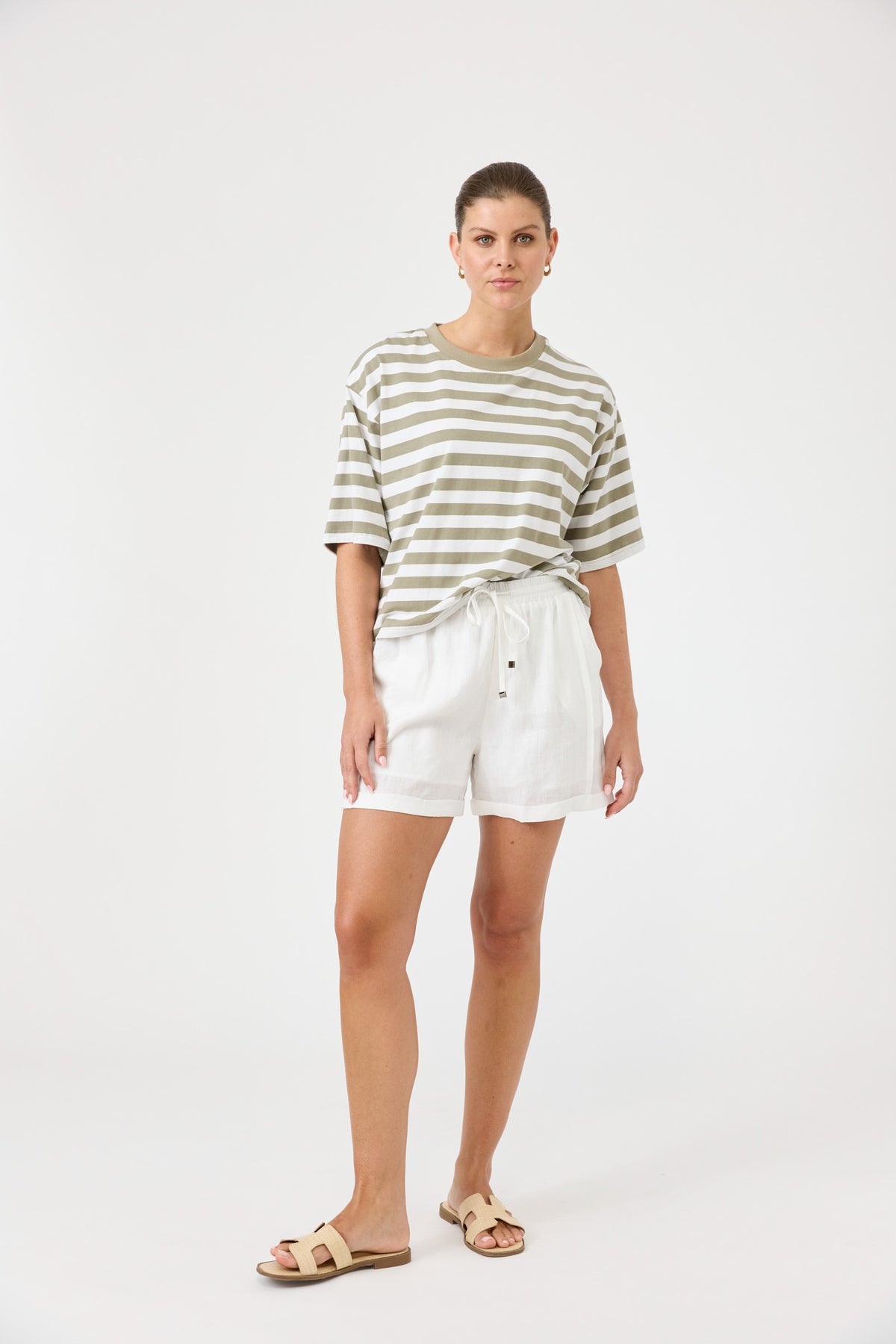 Studio Linen Short - White Salt