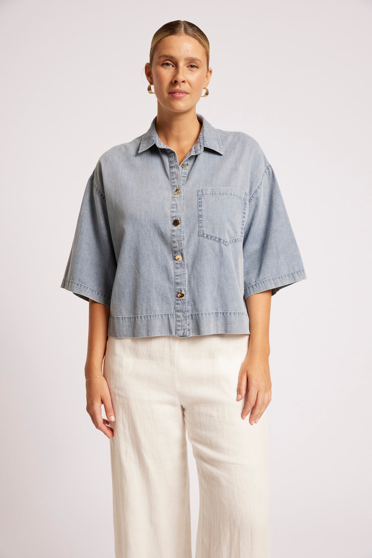 Roam Denim Shirt - Denim Blue
