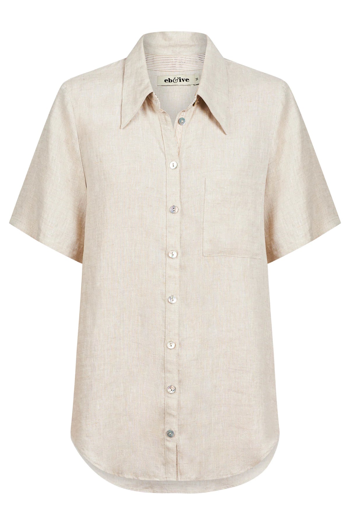 Studio Linen Short Shirt - Dune