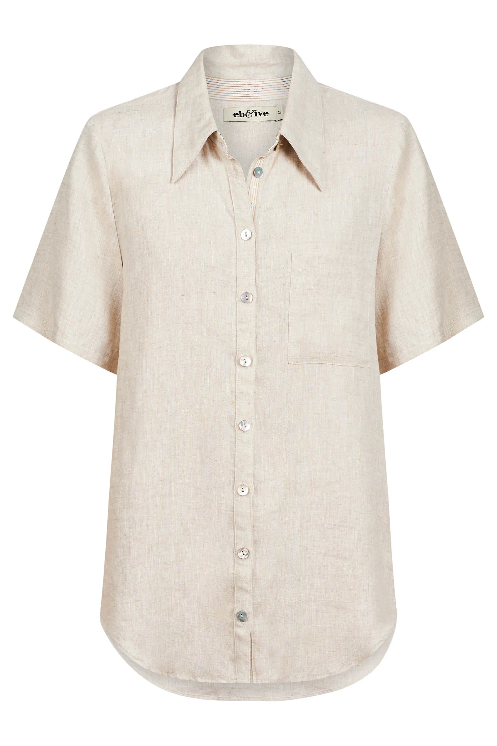 Studio Linen Short Shirt - Dune