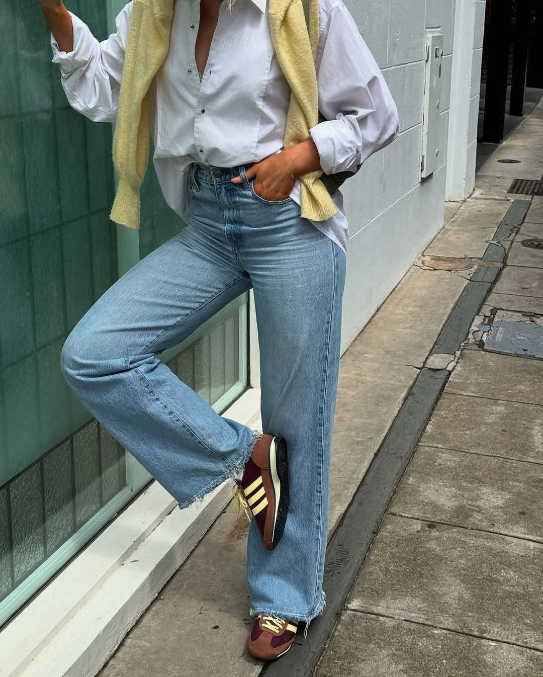 Nobody Denim Milla Long Jean - 90&#39;s Light washed blue Wide Straight Leg High Rise Ethical Denim