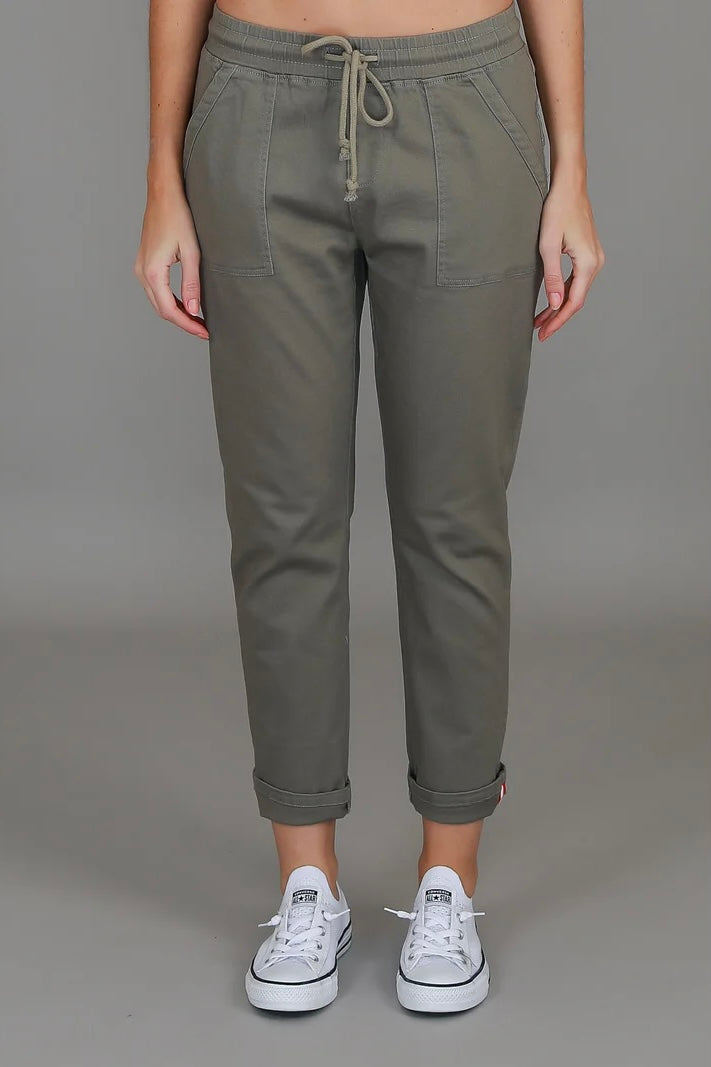 Auguste Stretch Chino Jogger - Khaki