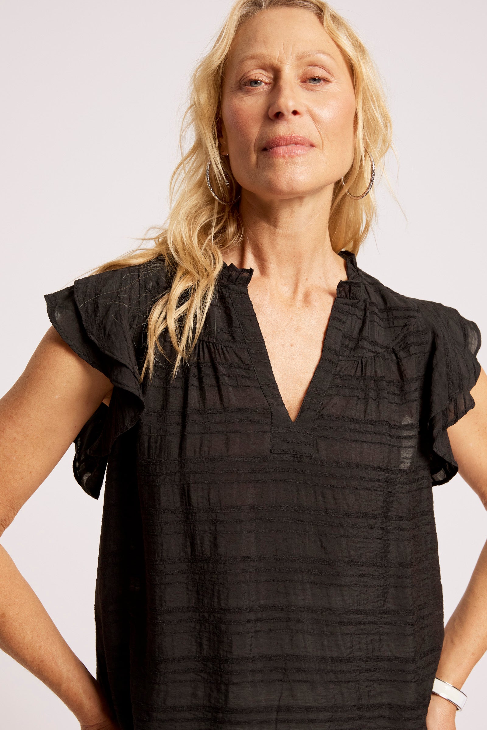 Sovana Frill Tank - Black