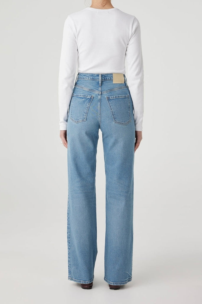 Nobody Denim Milla Long Jean - 90&#39;s Light washed blue Wide Straight Leg High Rise Ethical Denim