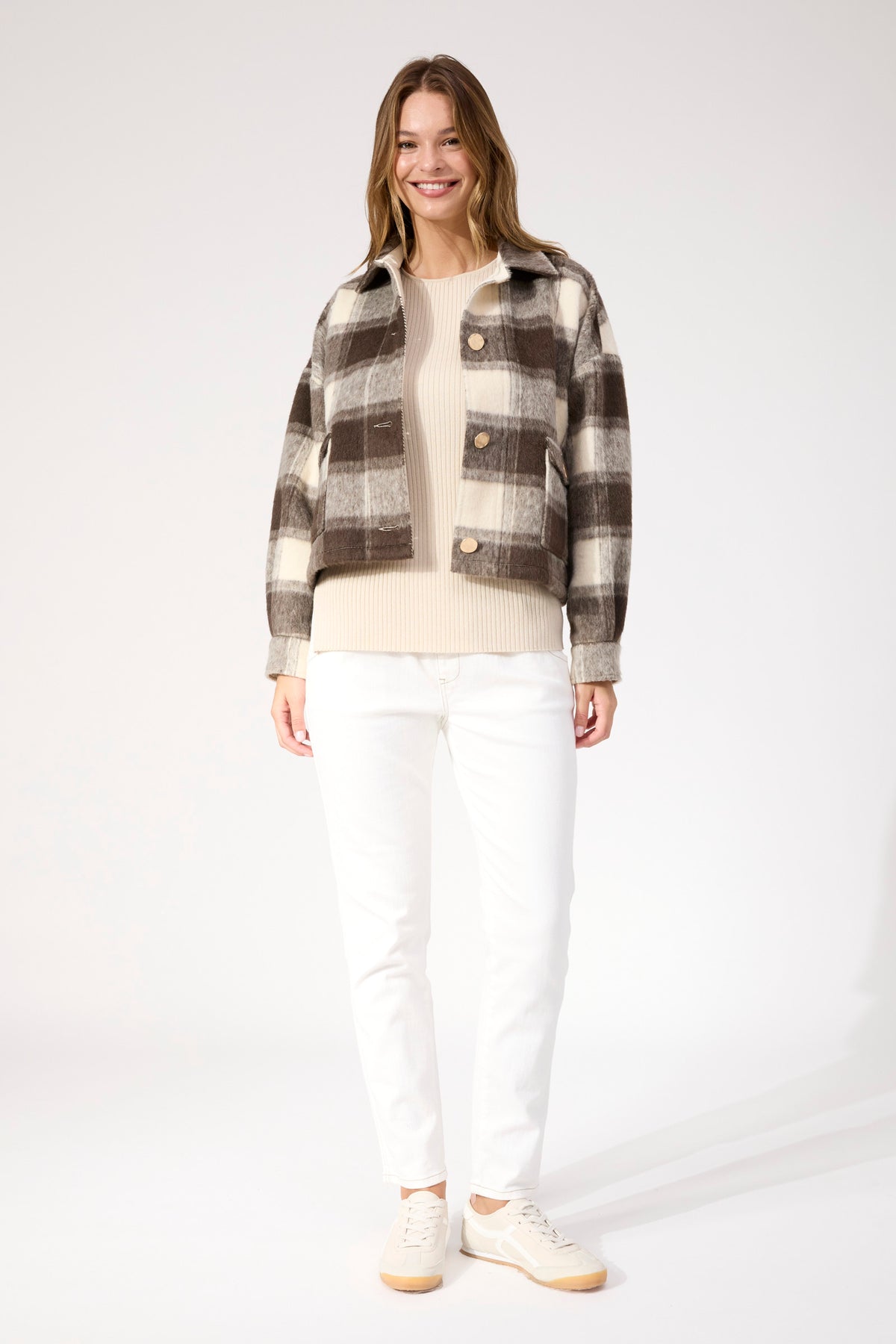 Fargo Check Jacket - Brown