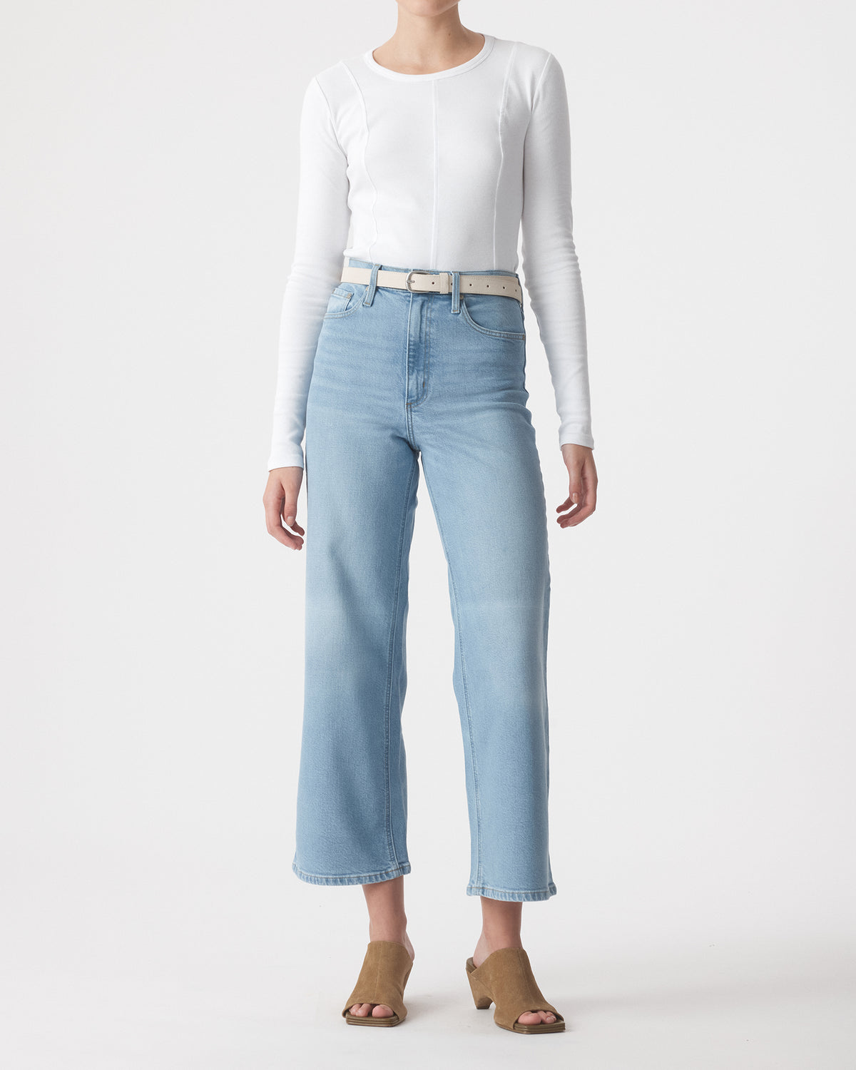 Nobody Denim Milla straight leg Jean  28 inch crop - 90’s dream light blue wash women’s premium denim jeans comfort fit eco-friendly sustainable cotton Australian high rise wide 