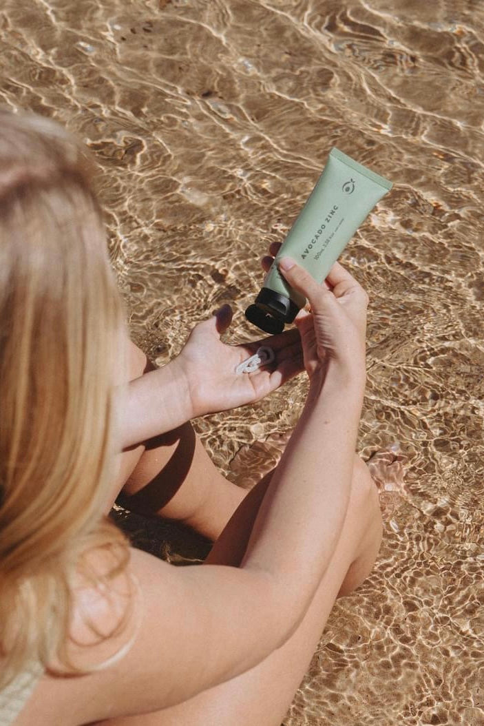 Avocado Zinc Moisturiser SPF50 All natural sun screen zinc Australian made skincare Nourish Physical Skin