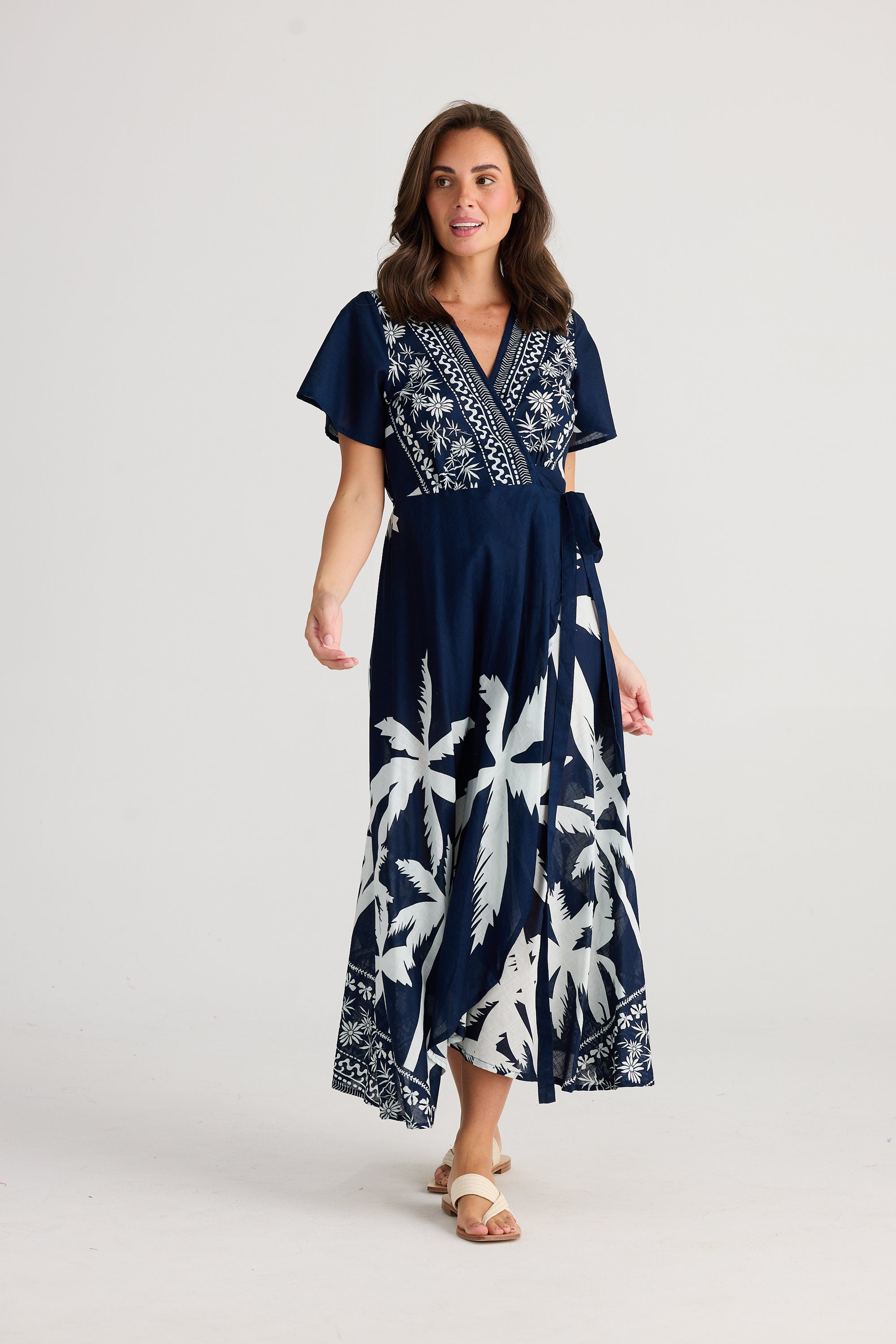 Tropics Wrap Dress - Blue Haven