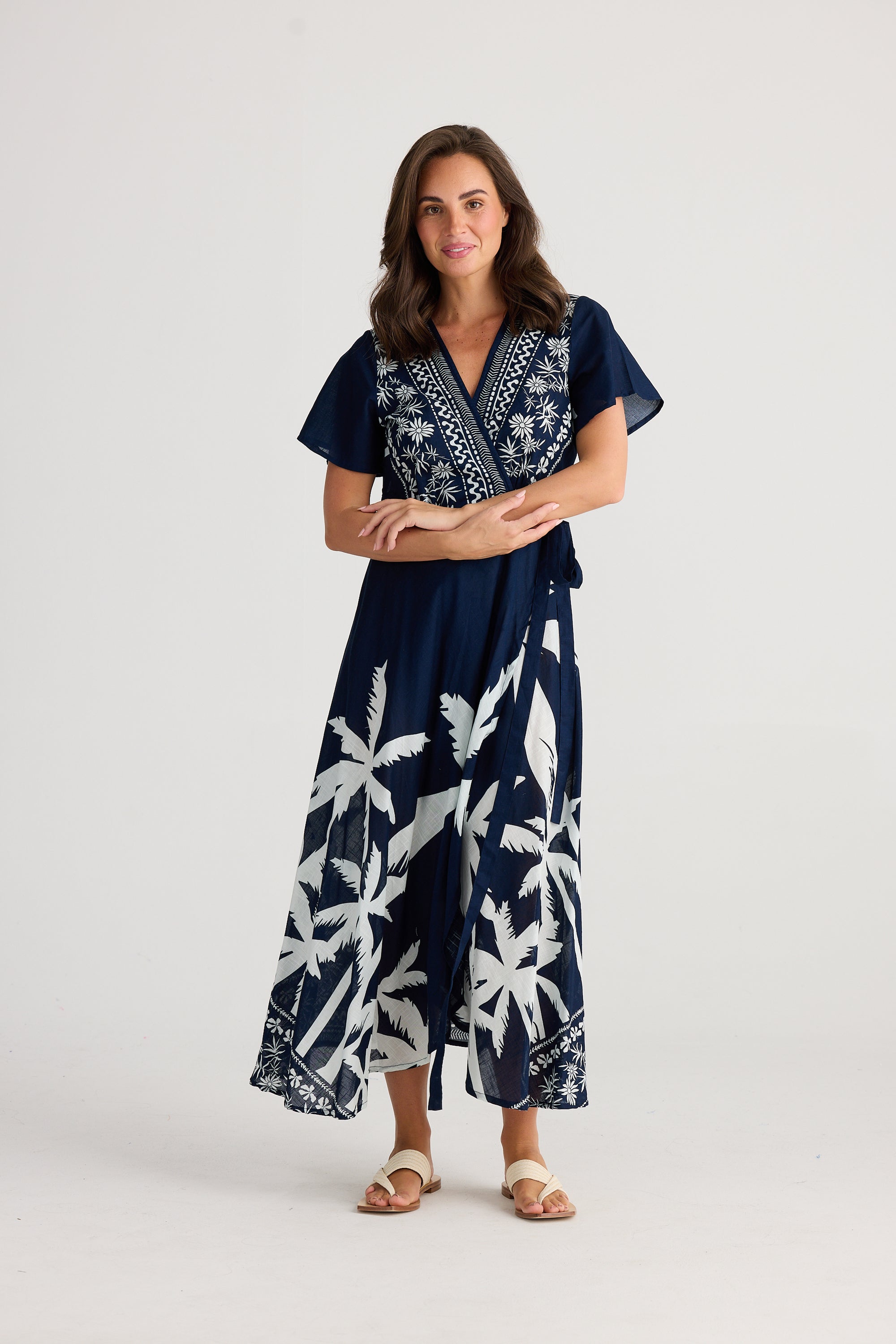 Tropics Wrap Dress - Blue Haven