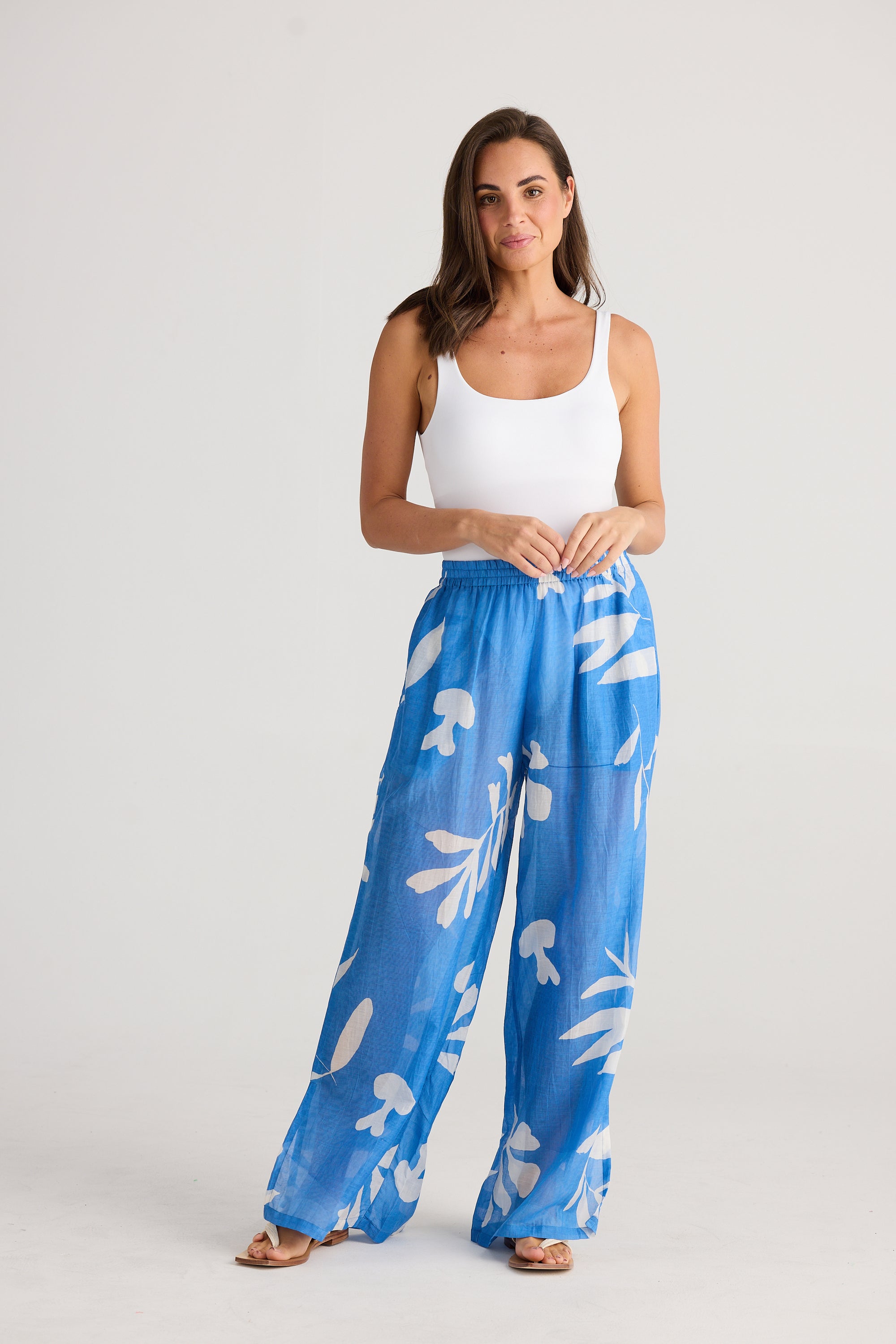 Fly Away Pant - Passion Flower Blue - Cotton Silk