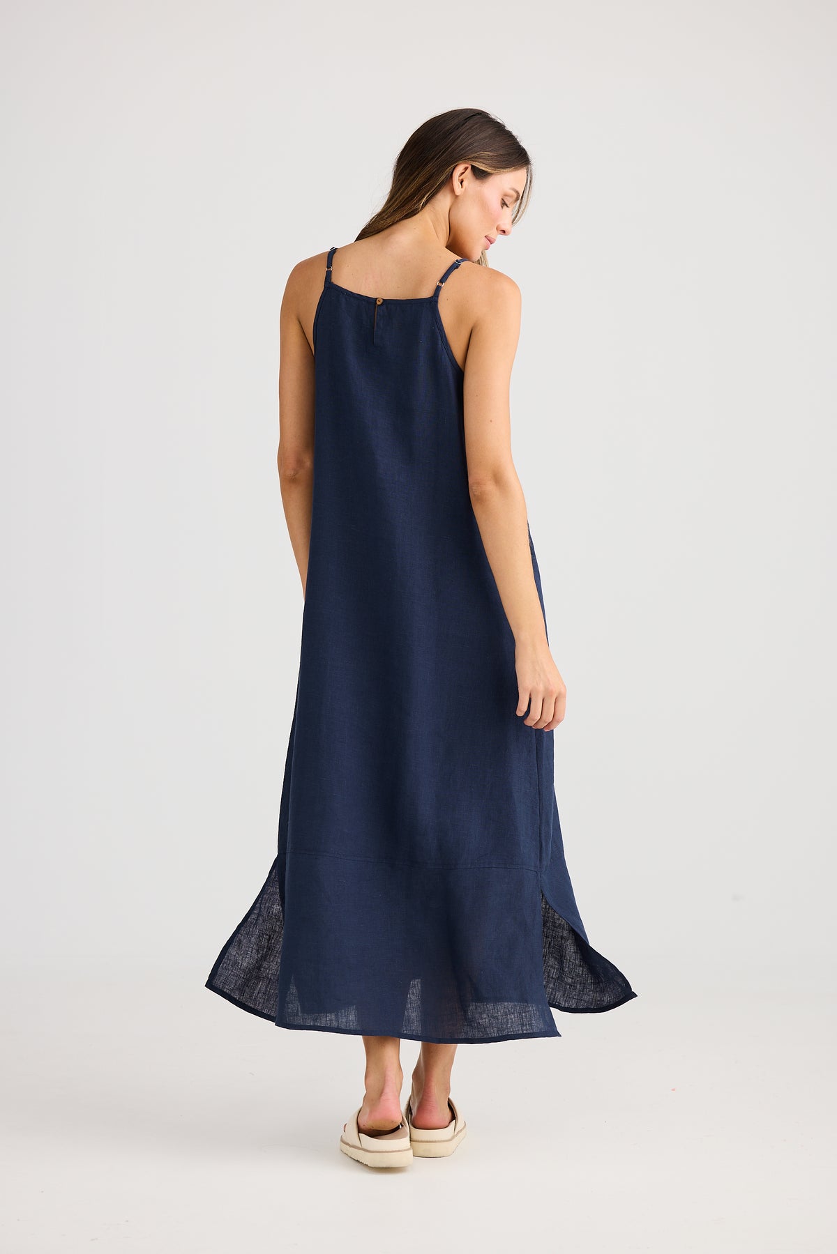 Cliffside Maxi - Navy Linen
